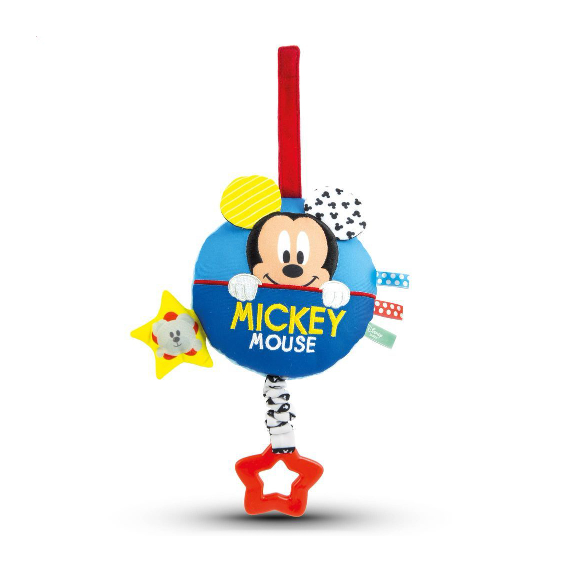 Дитяча м'яка музична іграшка на ліжечко Clementoni Baby Mickey, від народження, 18*20*6 см (17211)