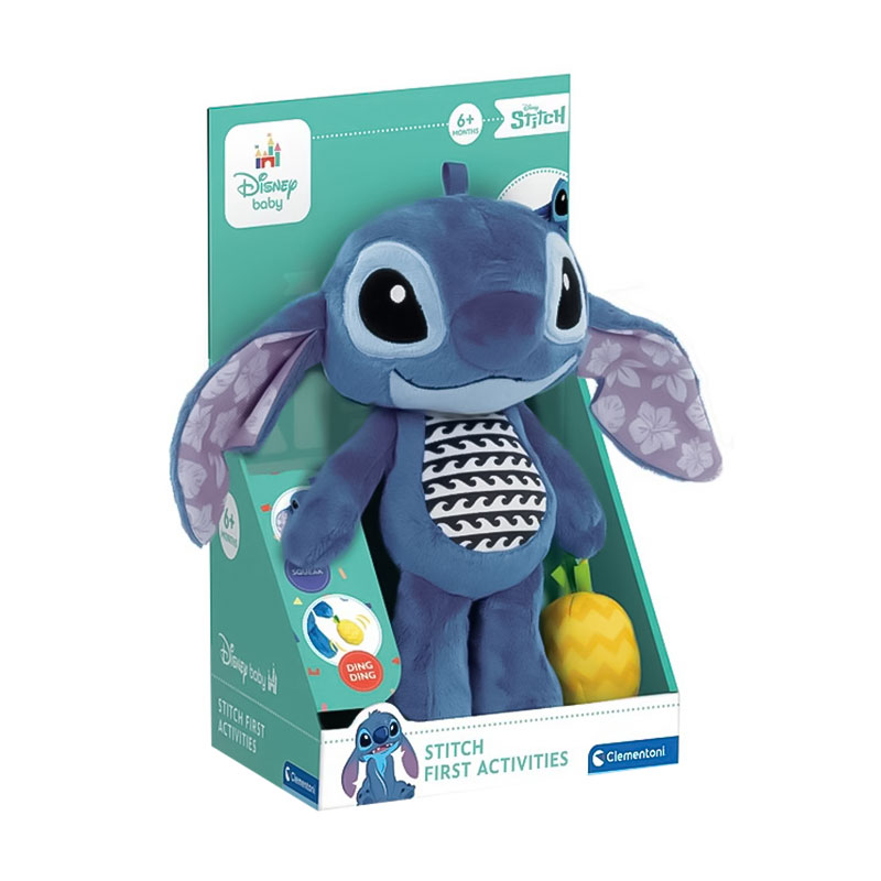 Дитяча м'яка розвивальна іграшка Clementoni Disney Baby Стіч, від 6 місяців, 28*17.7*11 см (17918)