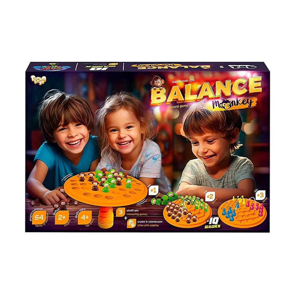 Дитяча настільна гра Danko Toys Balance Monkey, велика, від 4 років (BalM-02)