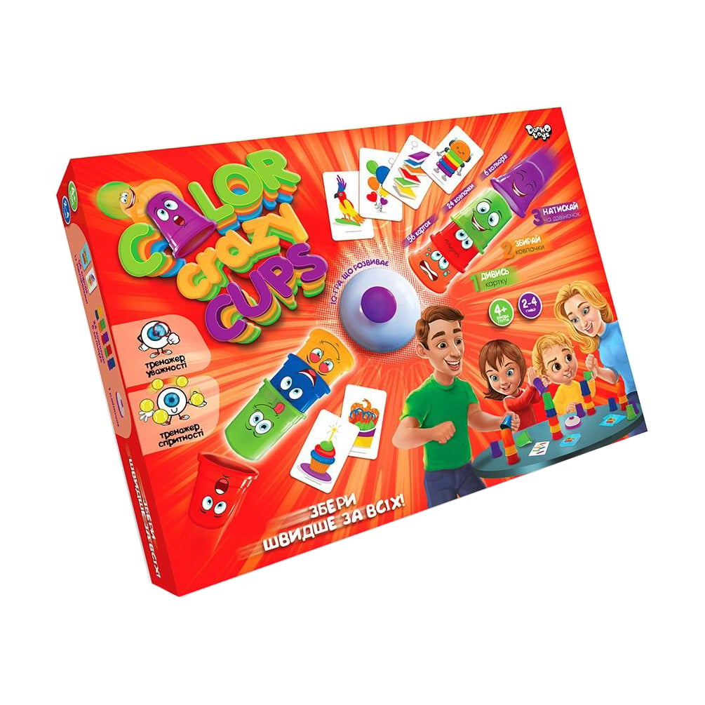 Дитяча настільна гра Danko Toys Color Crazy Cups від 3 років (CCC-01-01U)