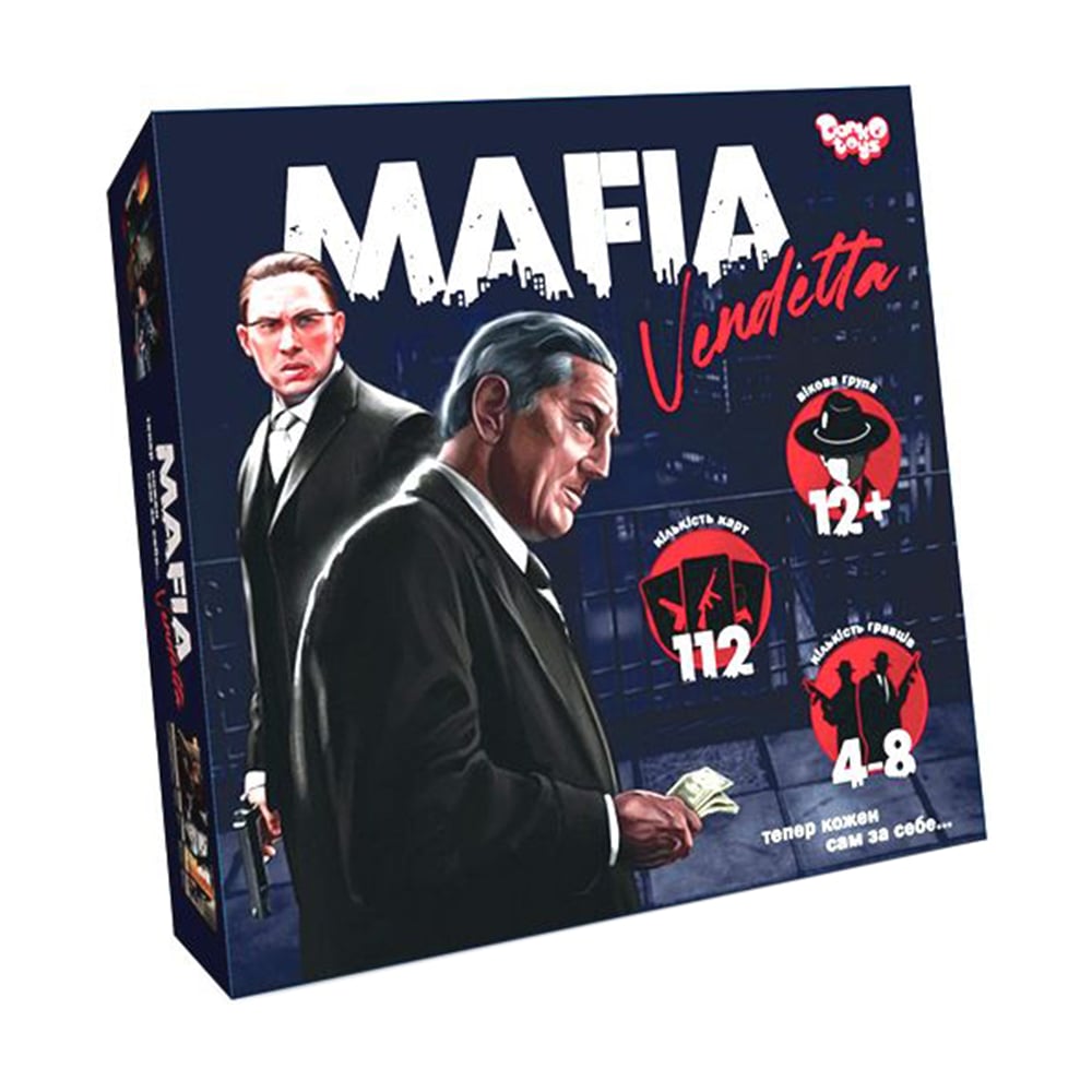 Дитяча настільна гра Danko Toys Mafia Vendetta від 12 років (MAF-01-01U)