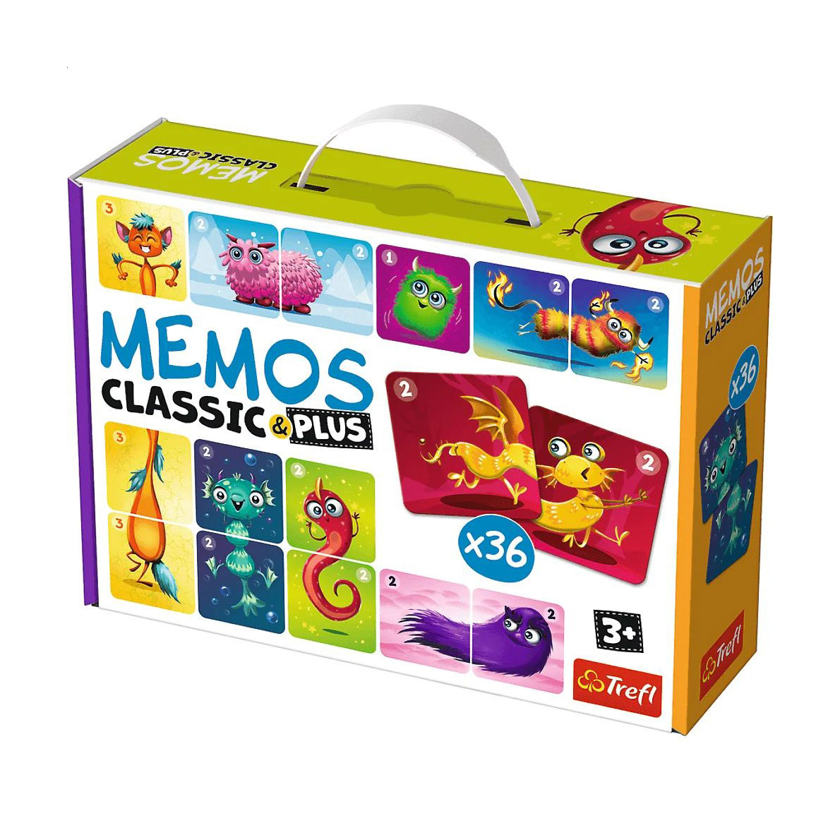 Дитяча настільна гра Trefl Memos Classic &amp; Plus Cute Monsters від 3 років, 27*18.7*6.2 см, 36 карток (2273)