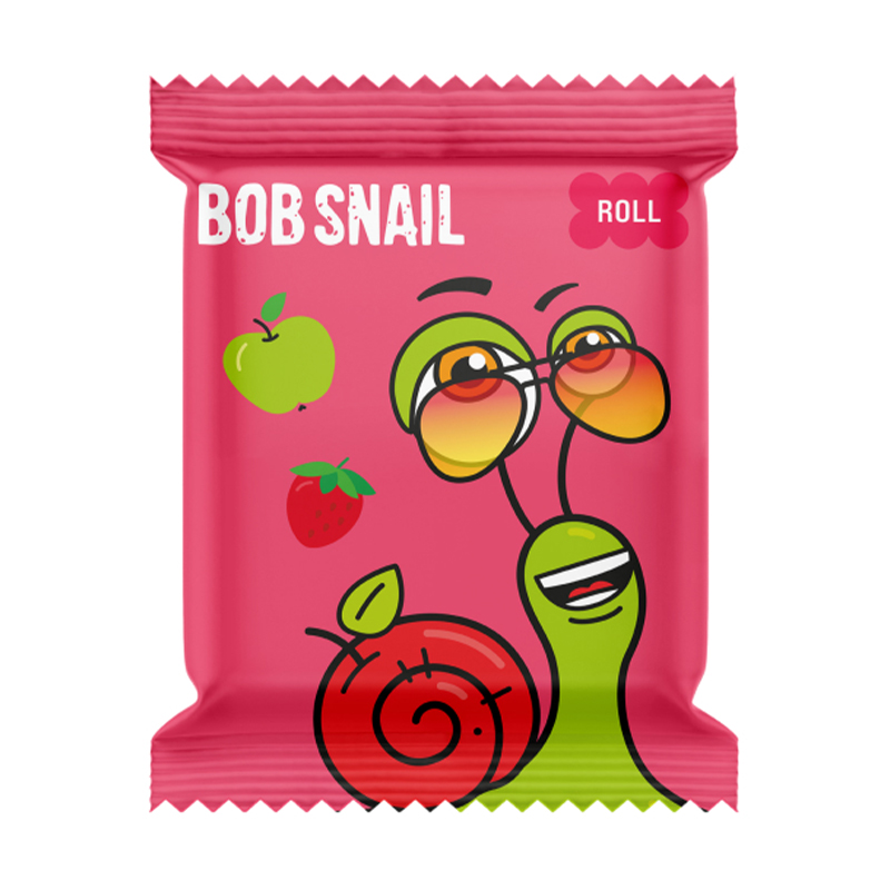 Дитяча натуральна цукерка Bob Snail Fruit Roll яблуко-полуниця, 10 г