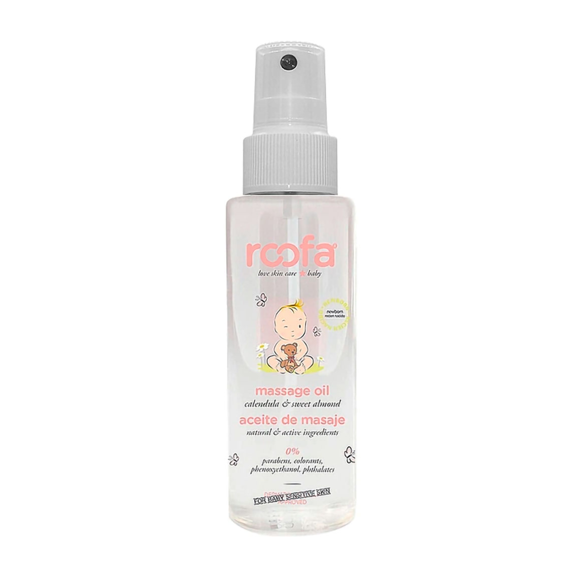 Дитяча олія для чутливої шкіри тіла Roofa Massage Oil Calendula &amp; Sweet Almond, 100 мл
