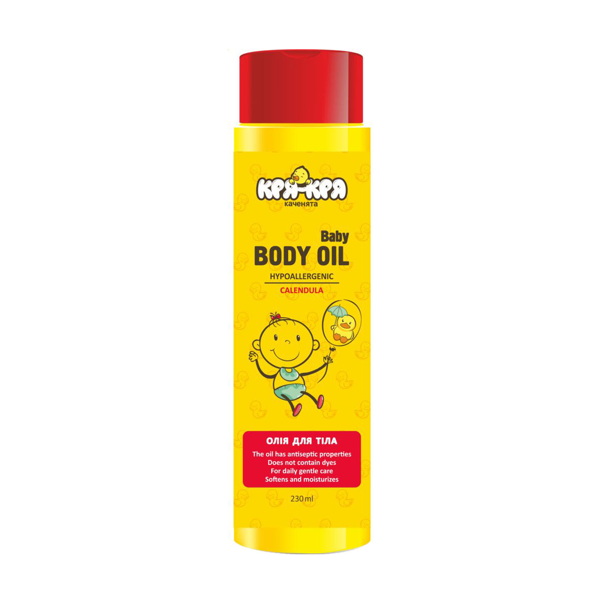Дитяча олія для тіла Кря-Кря Baby Body Oil з календулою, 230 мл