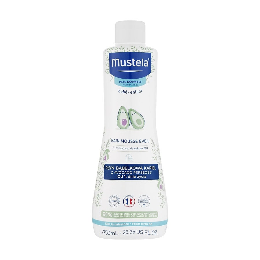 Дитяча піна для ванни Mustela Bebe Avocado Multi-Sensory Bubble Bath, 750 мл