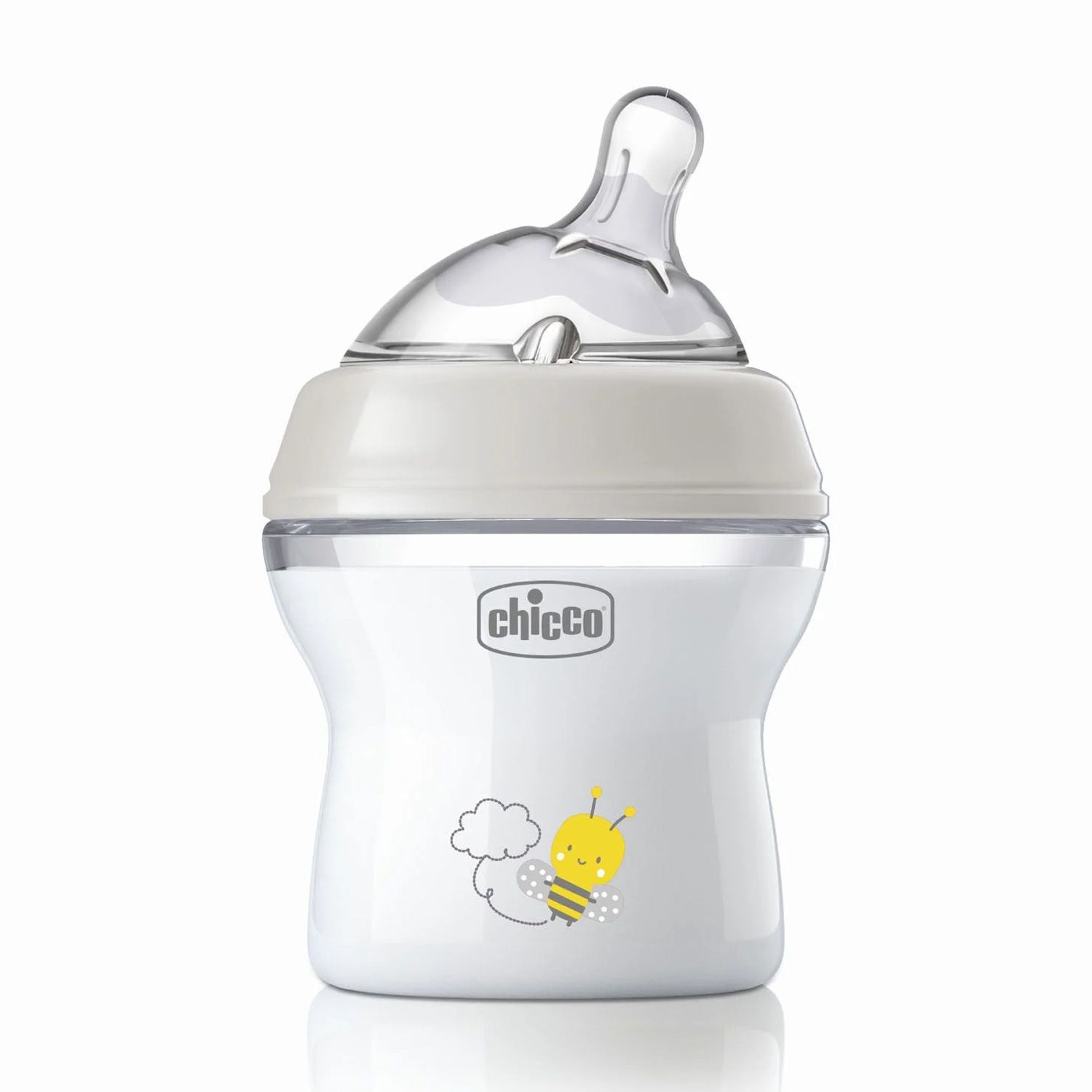 Дитяча пластикова пляшечка для годування Chicco Natural Feeling силіконова соска, нормальний потік, від народження, 150 мл (81311.30)