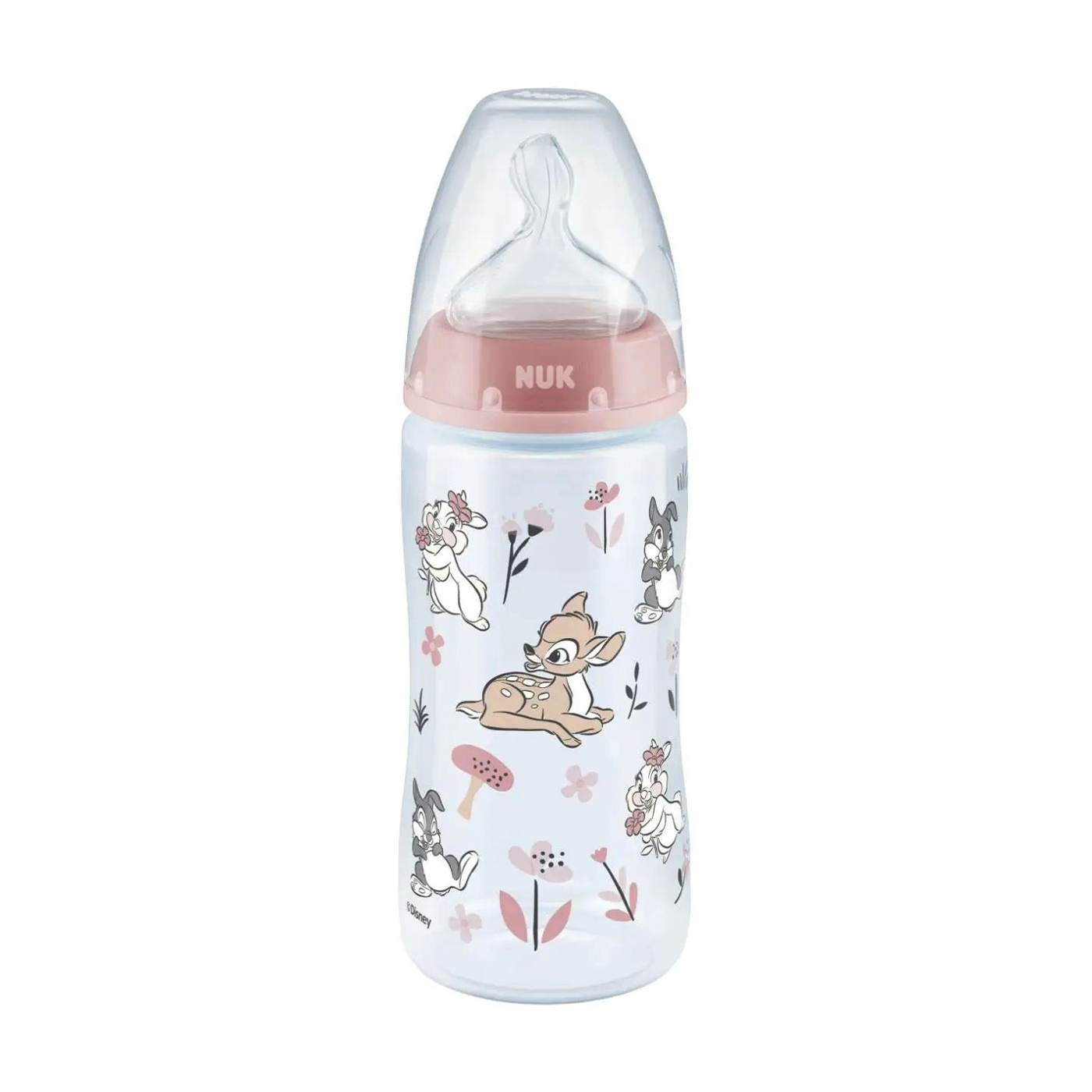 Дитяча пляшечка для годування NUK First Choice Bambi з силіконовою соскою, 300 мл (3952432)