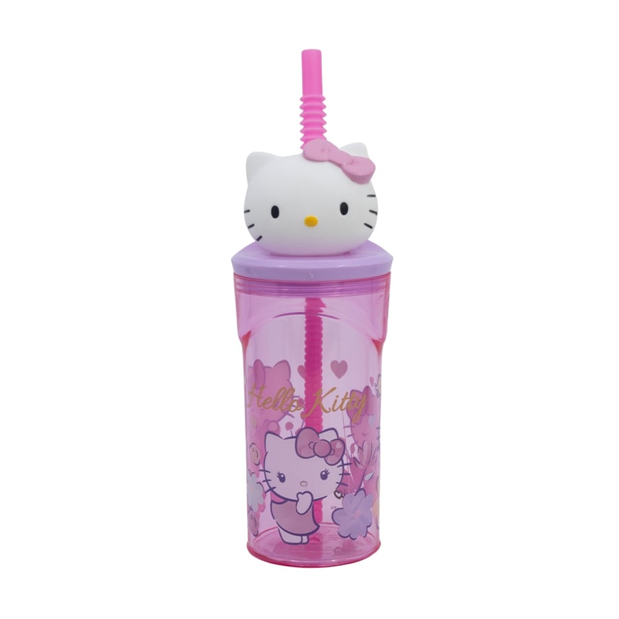 Дитяча склянка для води Stor Hello Kitty з 3D-фігуркою, від 3 років, 360 мл (81766)