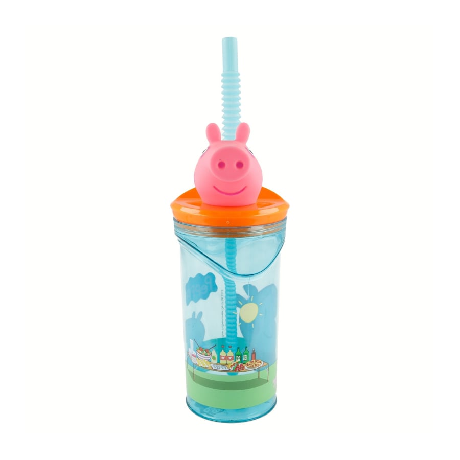 Дитяча склянка для води Stor Peppa Pig з 3D-фігуркою, від 3 років, 360 мл (48666)