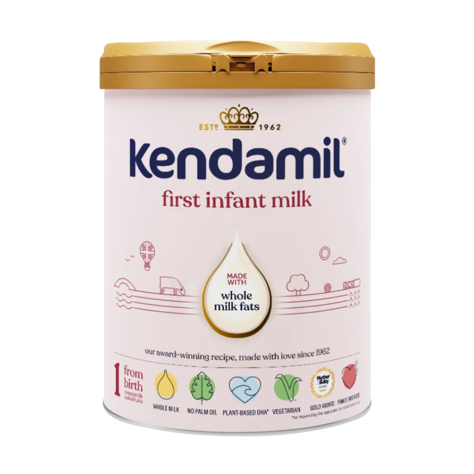 Дитяча суха молочна суміш Kendamil Classic 1, від 0-6 місяців, 800 г