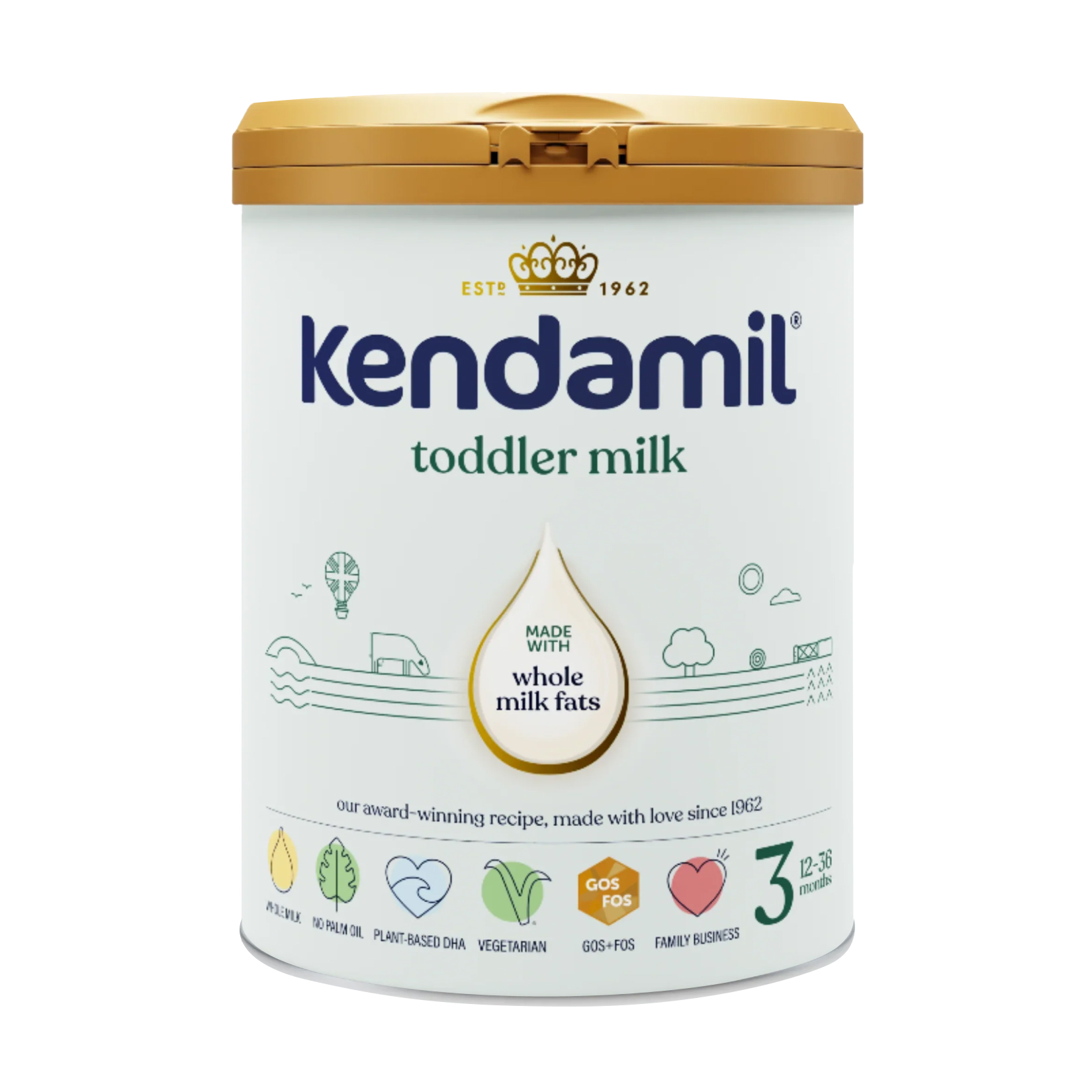 Дитяча суха молочна суміш Kendamil Classic 3, від 12-36 місяців, 800 г