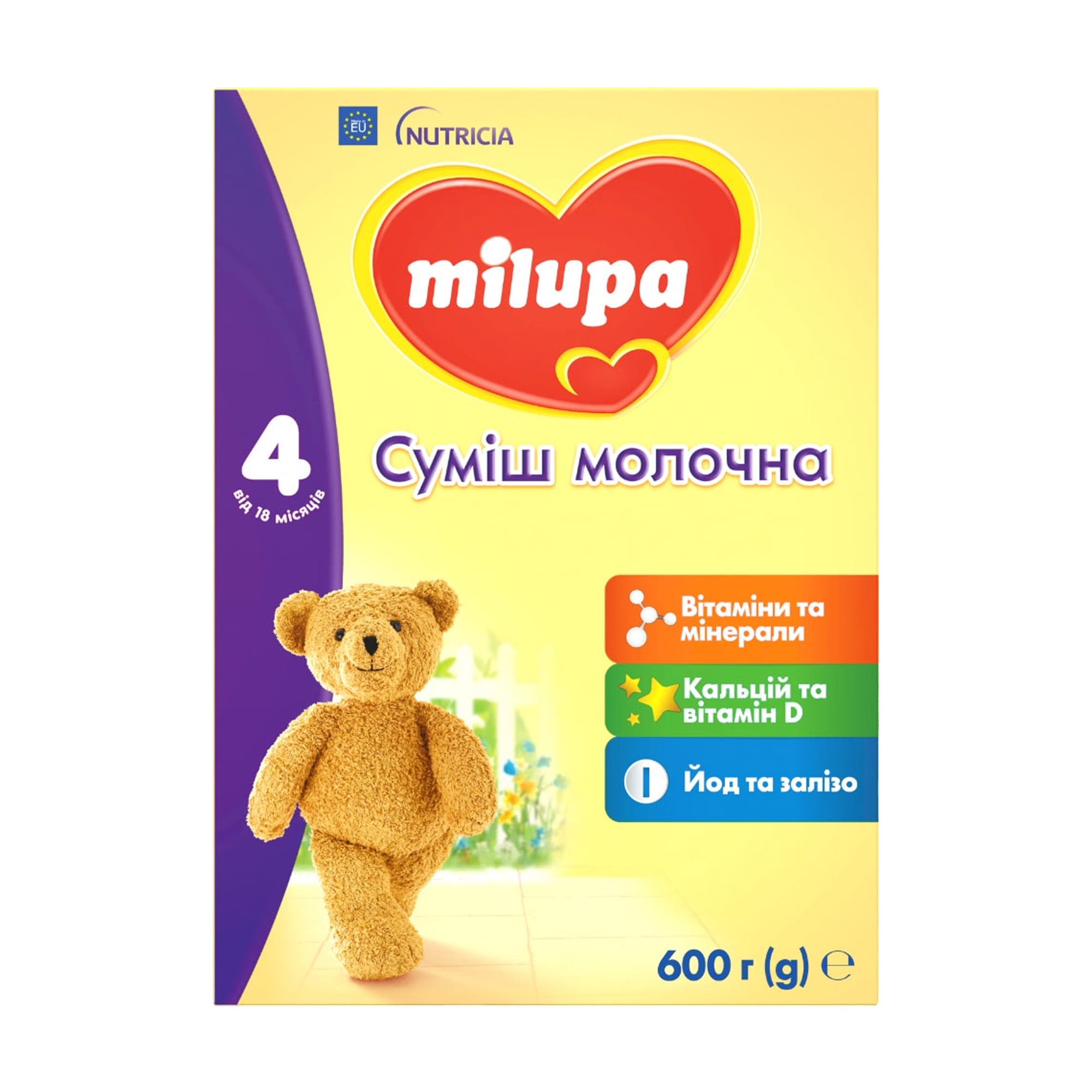 Дитяча суха молочна суміш Milupa 4, з 18 місяців, 600 г