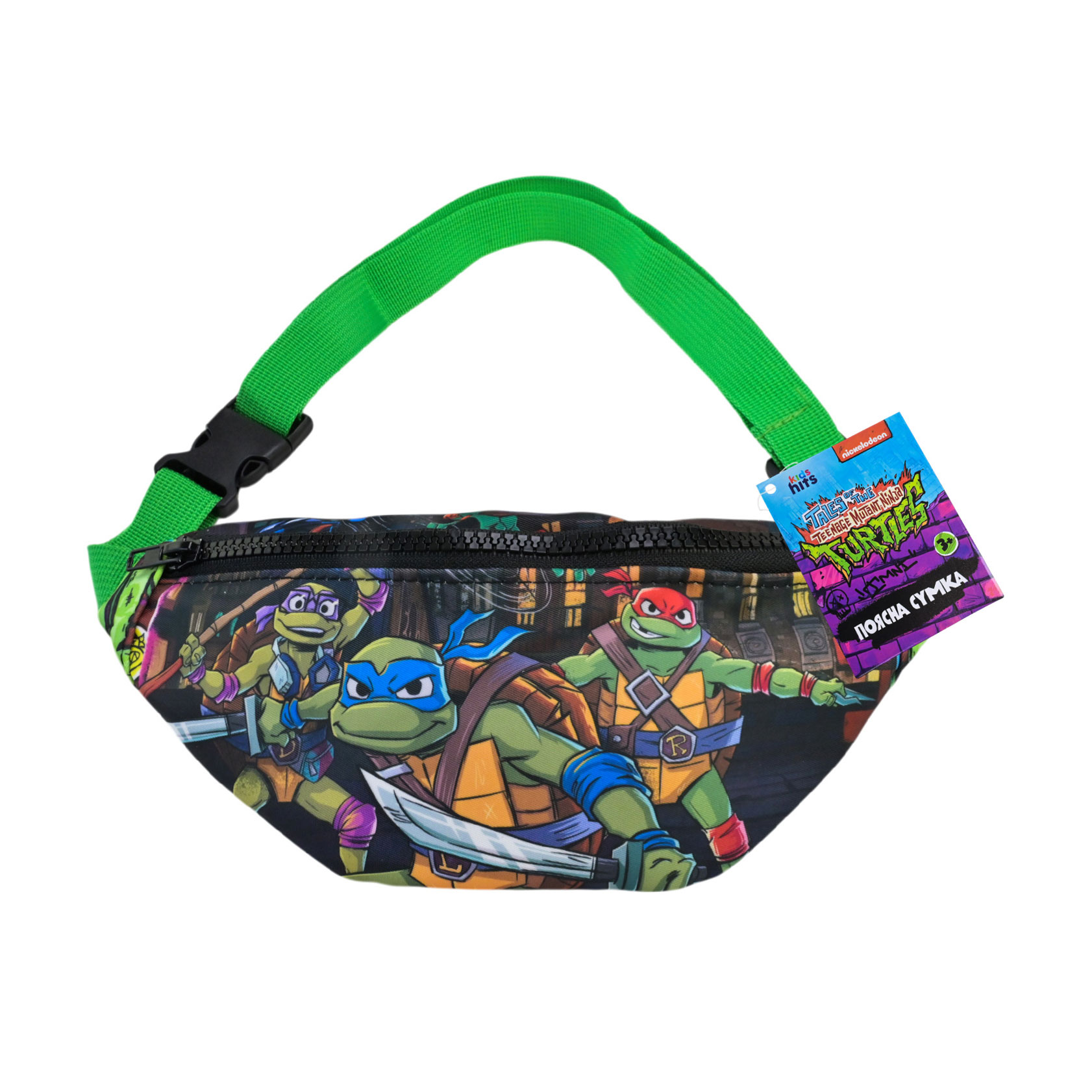 Дитяча сумка-бананка TMNT Черепашки Ніндзя, 24*11 см, від 3 років (KH78/001L)