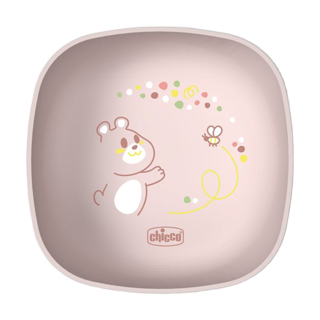 Дитяча тарілка Chicco Bowl With Lid з кришкою, рожева, від 6 місяців (16001.15)