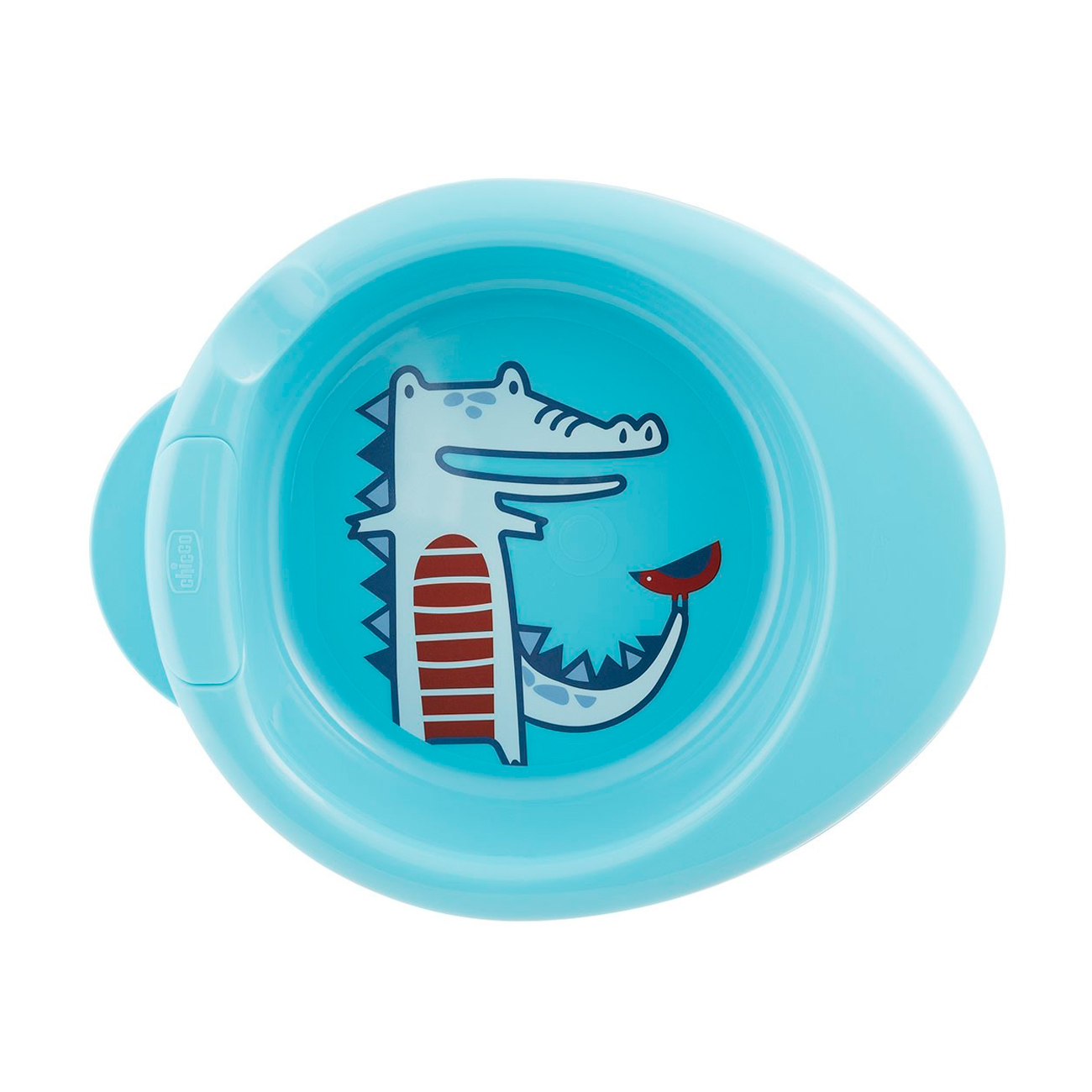 Дитяча термостійка тарілка Chicco Warmy Plate від 6 місяців, блакитна (16000.20)