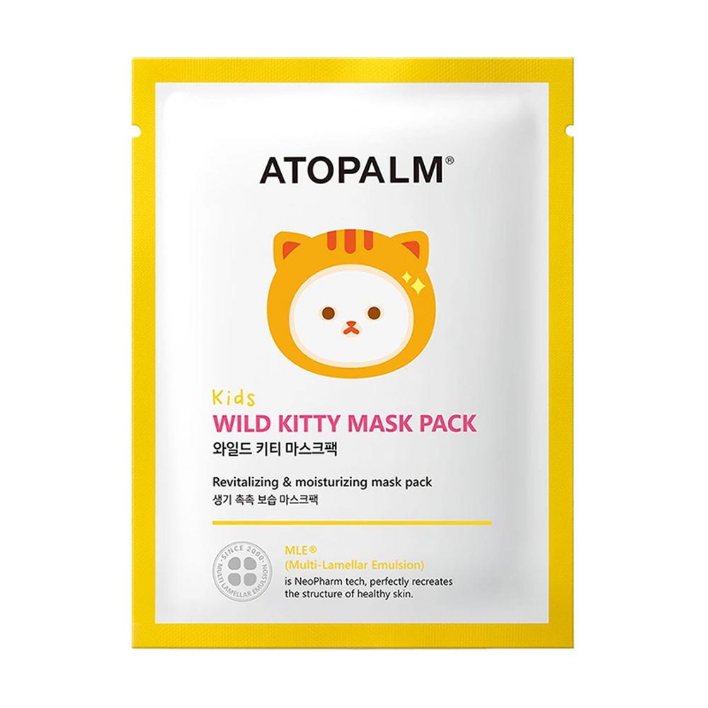 Дитяча тканинна маска для обличчя Atopalm Kids Wild Kitty Mask Pack, 15 г