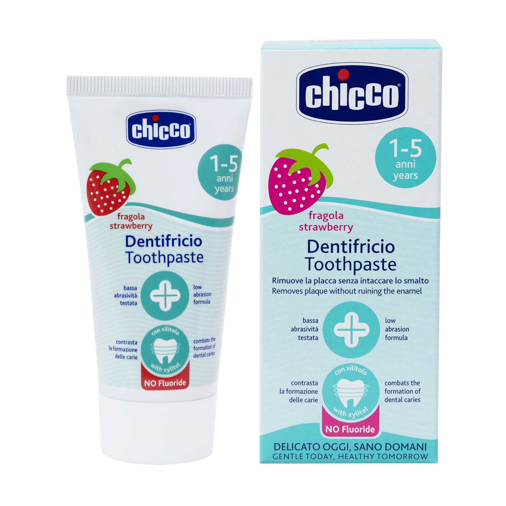 Дитяча зубна паста Chicco Dentifricio Toothpaste Полуниця, від 1 до 5 років, 50 мл