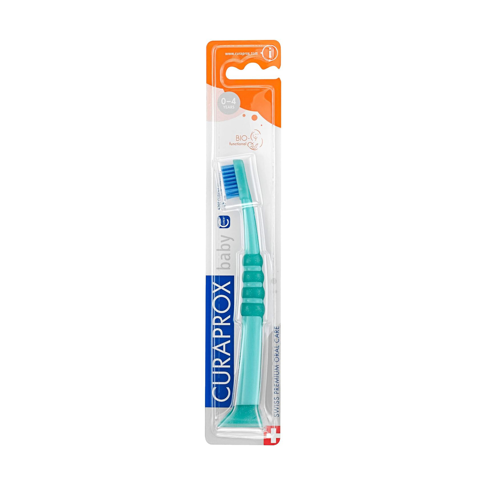 Дитяча зубна щітка Curaprox Baby CS 4260 Ultra Soft, від 0 до 4 років, зелено-синя, 1 шт