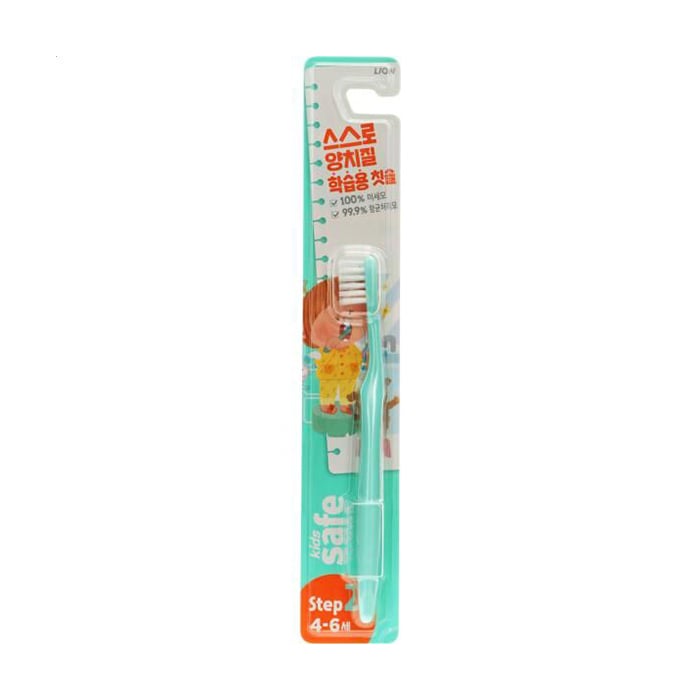 Дитяча зубна щітка Lion Kids Safe Toothbrush Step-2 з наносрібним покриттям, бірюзова, від 4 до 6 років, 1 шт