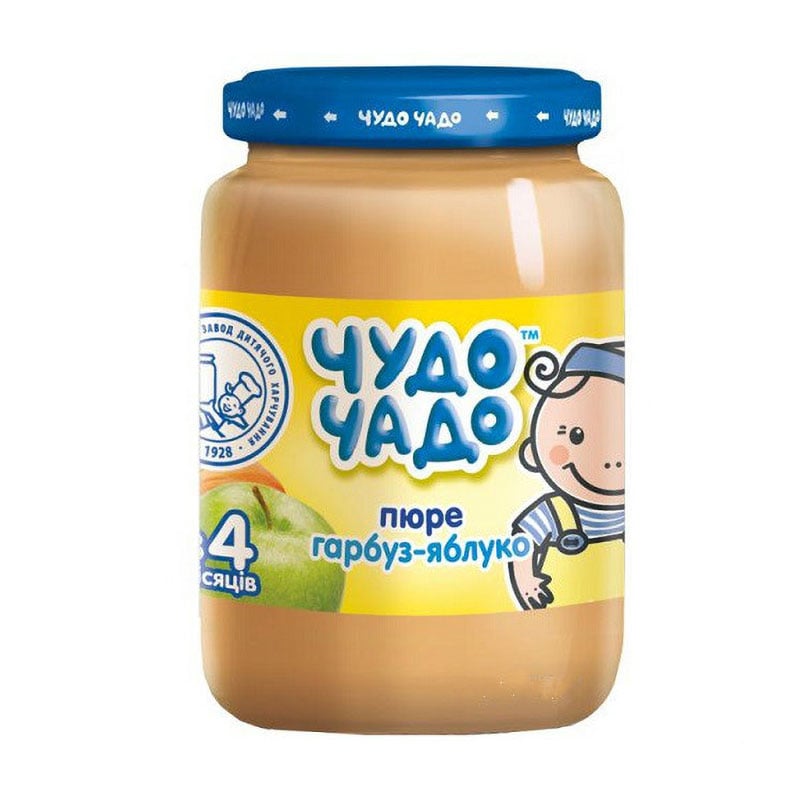 Дитяче фруктове пюре Чудо-Чадо Яблуко та гарбуз, від 4 місяців, 170 г