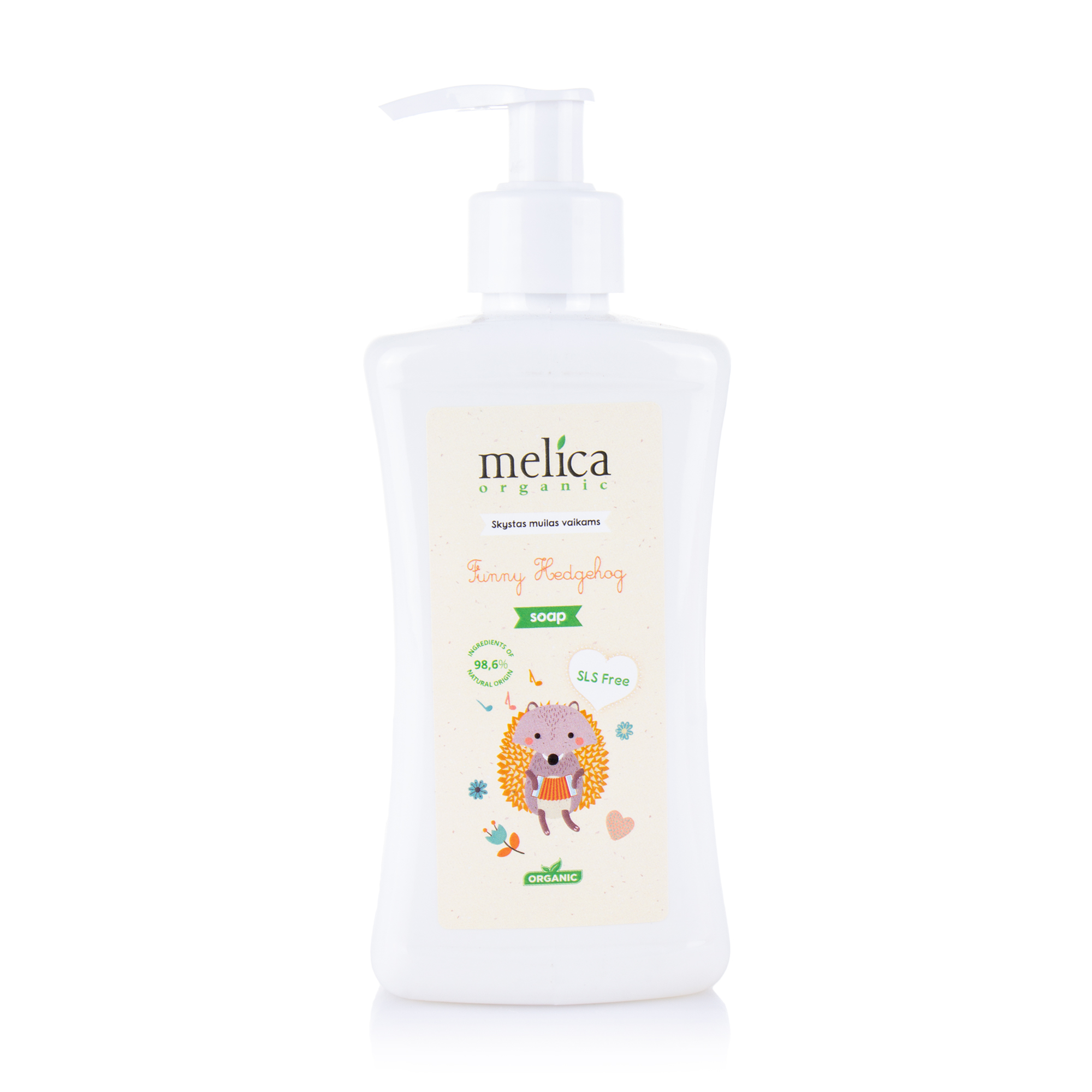 Дитяче рідке мило для рук Melica Organic Funny Hedgehog Liquid Soap Від їжачка, 300 мл