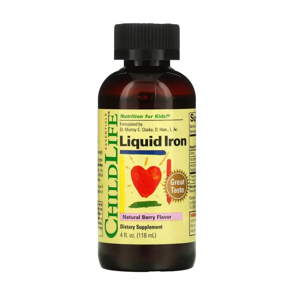 Дитяче рідке залізо ChildLife Liquid Iron з натуральним смаком ягід, в рідині, 118 мл