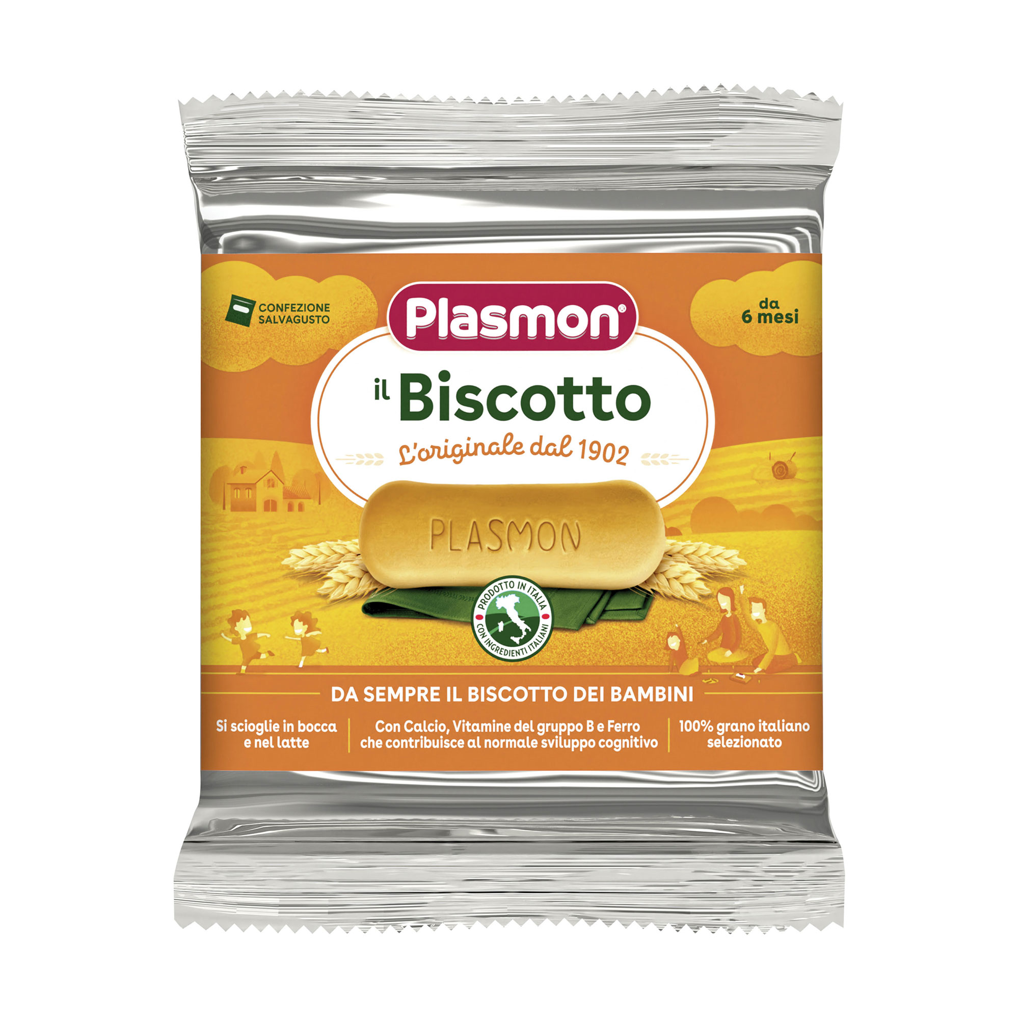 Дитяче розчинне печиво Plasmon Biscotto, від 6 місяців, 60 г