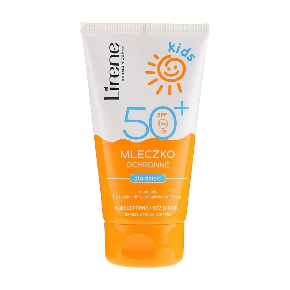 Дитяче сонцезахисне молочко для обличчя та тіла Lirene Kids Sun Protection Milk SPF 50+, 150 мл