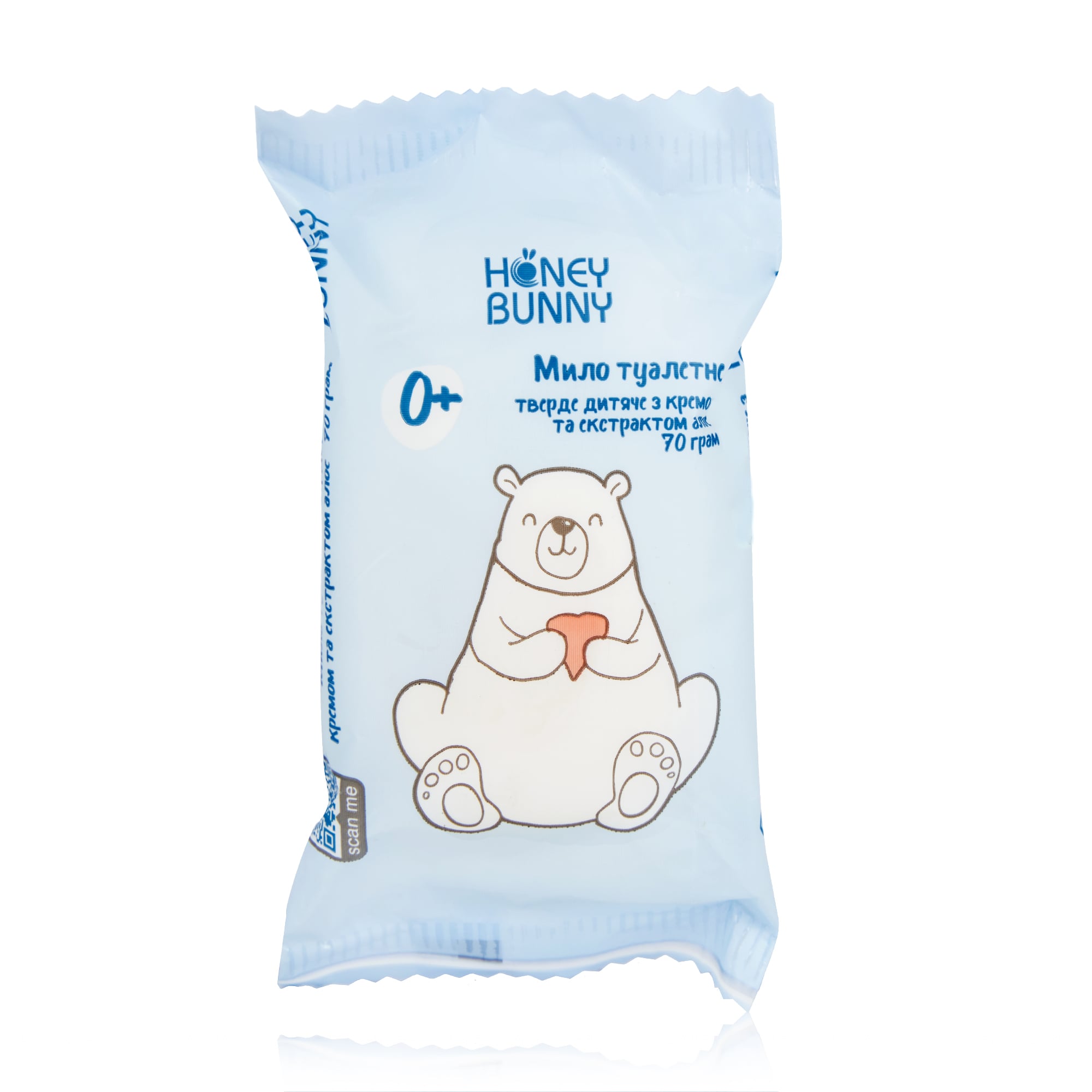 Дитяче туалетне мило Honey Bunny з кремом та екстрактом алое, 70 г