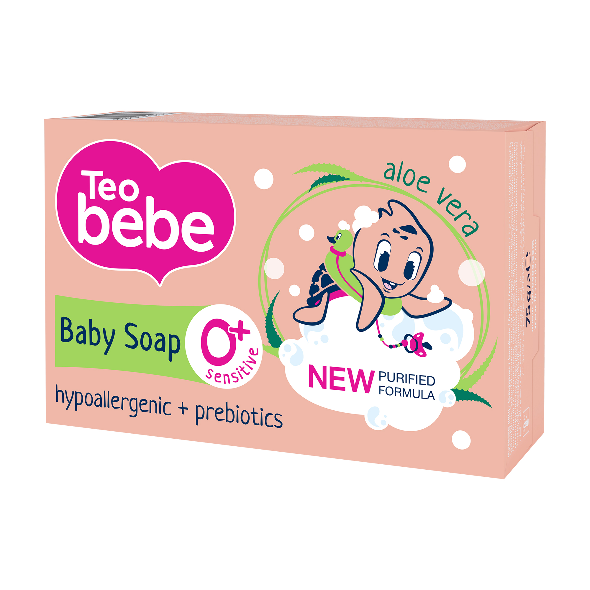 Дитяче тверде мило Teo Bebe Аloe Vera, 75 г