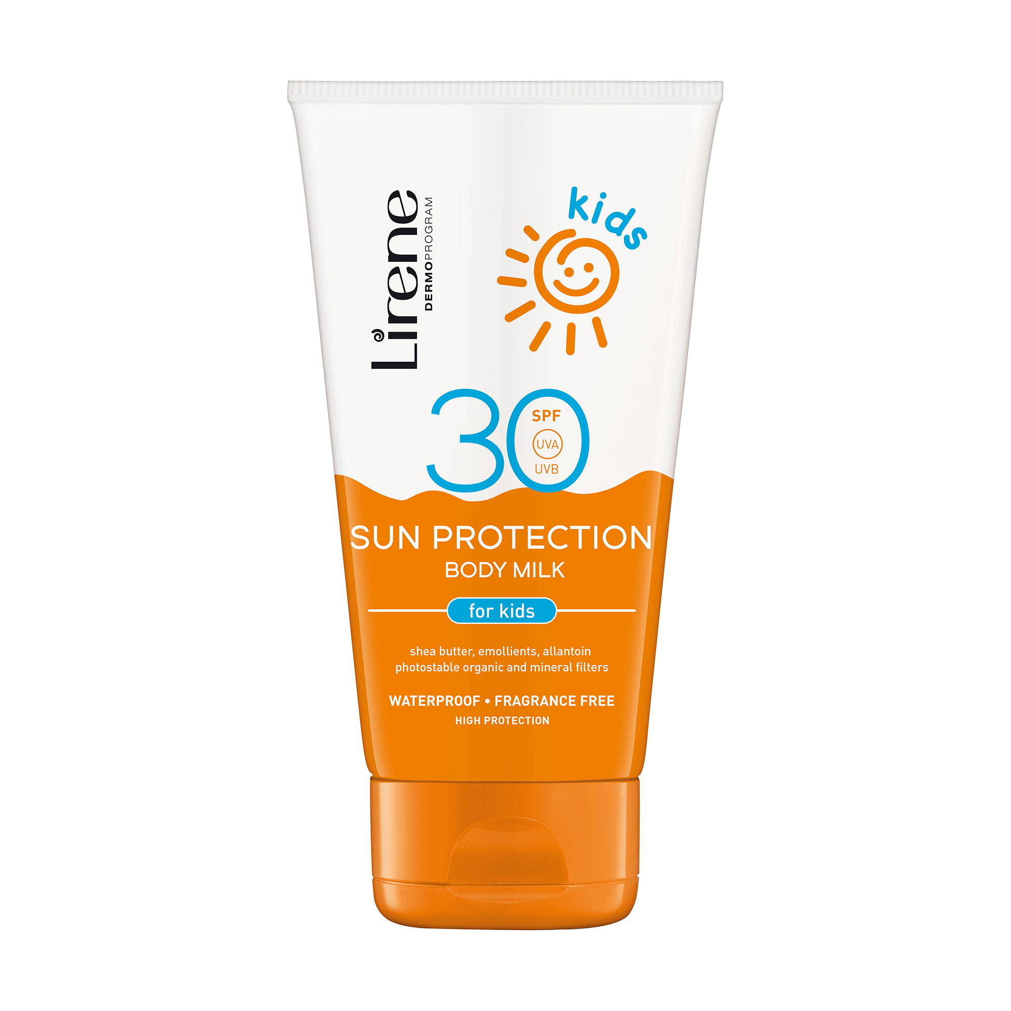 Дитяче захисне молочко для засмаги Lirene  Kids SPF 30, 150 мл