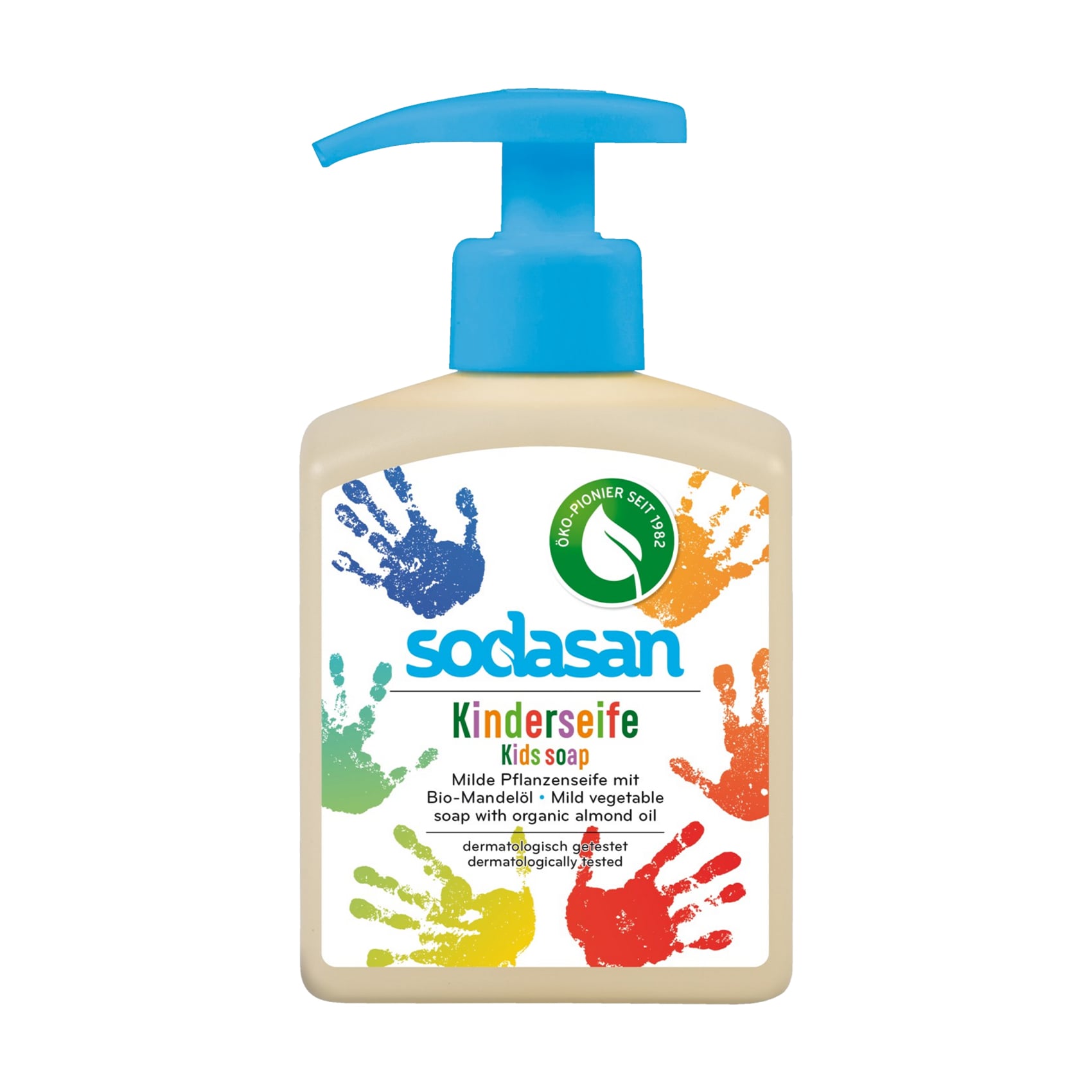 Дитяче зволожувальне органічне рідке мило Sodasan Kids Soap з мигдальною та оливковою оліями, 300 мл