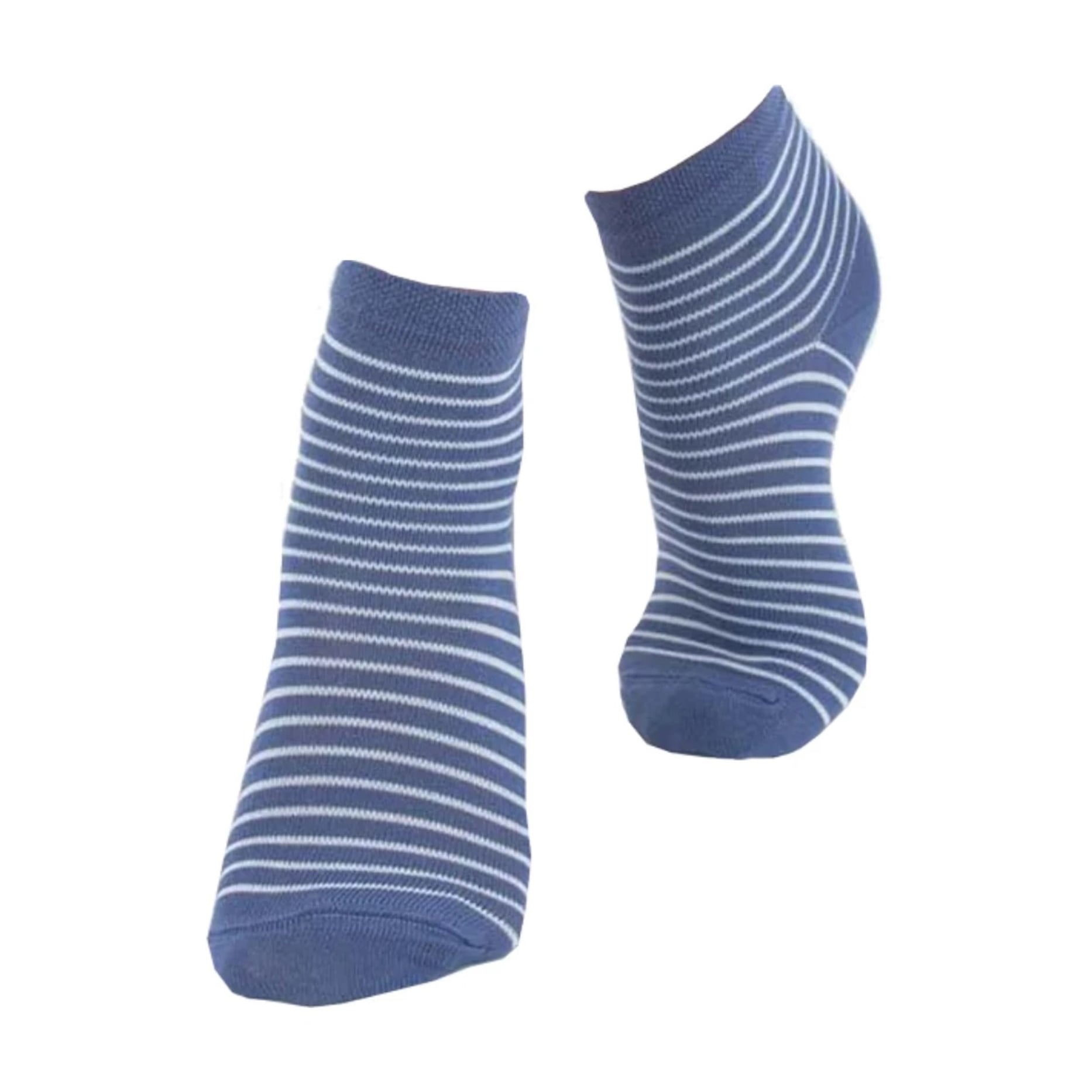 Дитячі шкарпетки Siela KS2 Basic 002 Bright Blue смужки, короткі, розмір 18