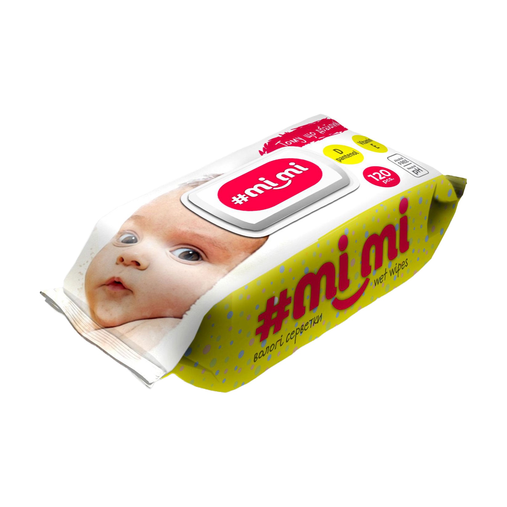 Дитячі вологі серветки Mi_Mi Wet Wipes, 120 шт