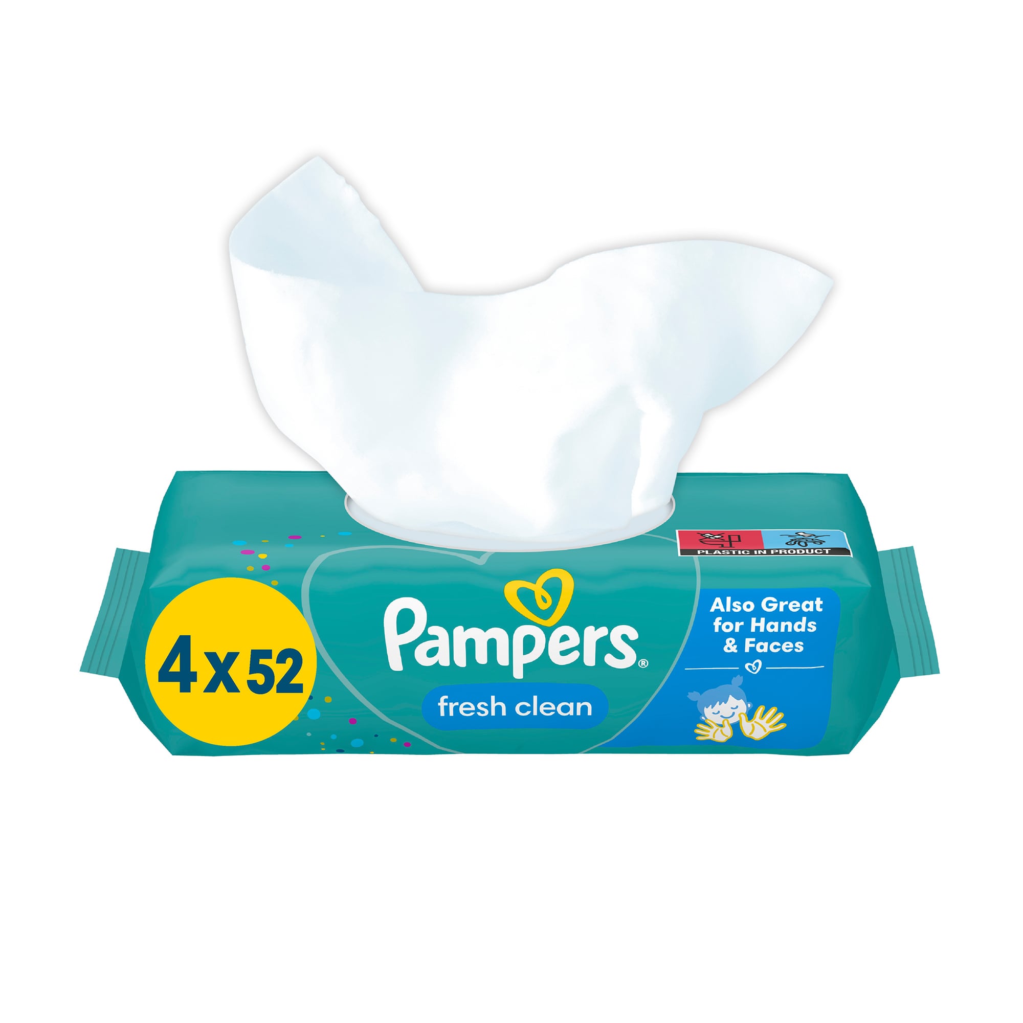 Дитячі вологі серветки Pampers Fresh Clean, 208 шт