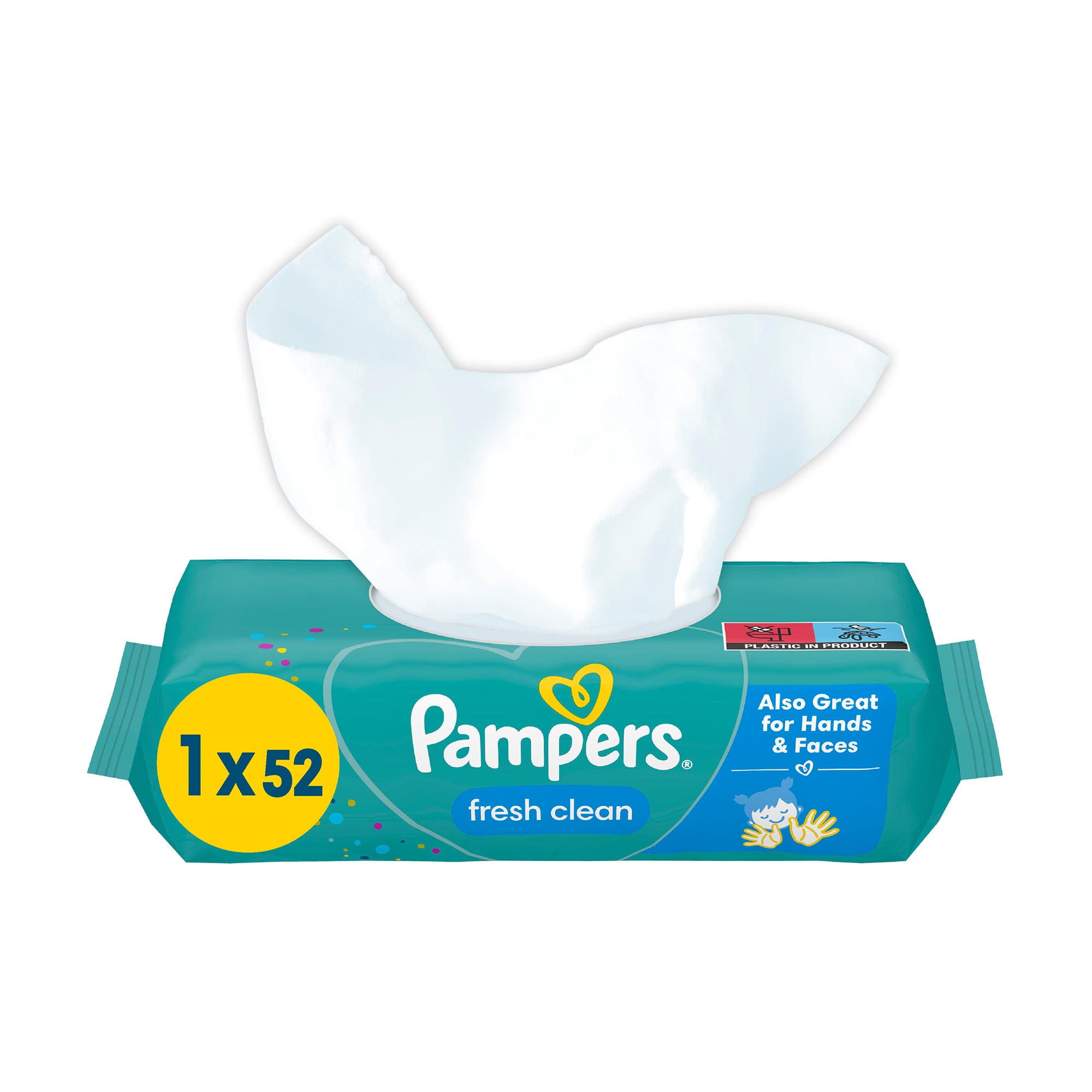 Дитячі вологі серветки Pampers Fresh Clean, 52 шт