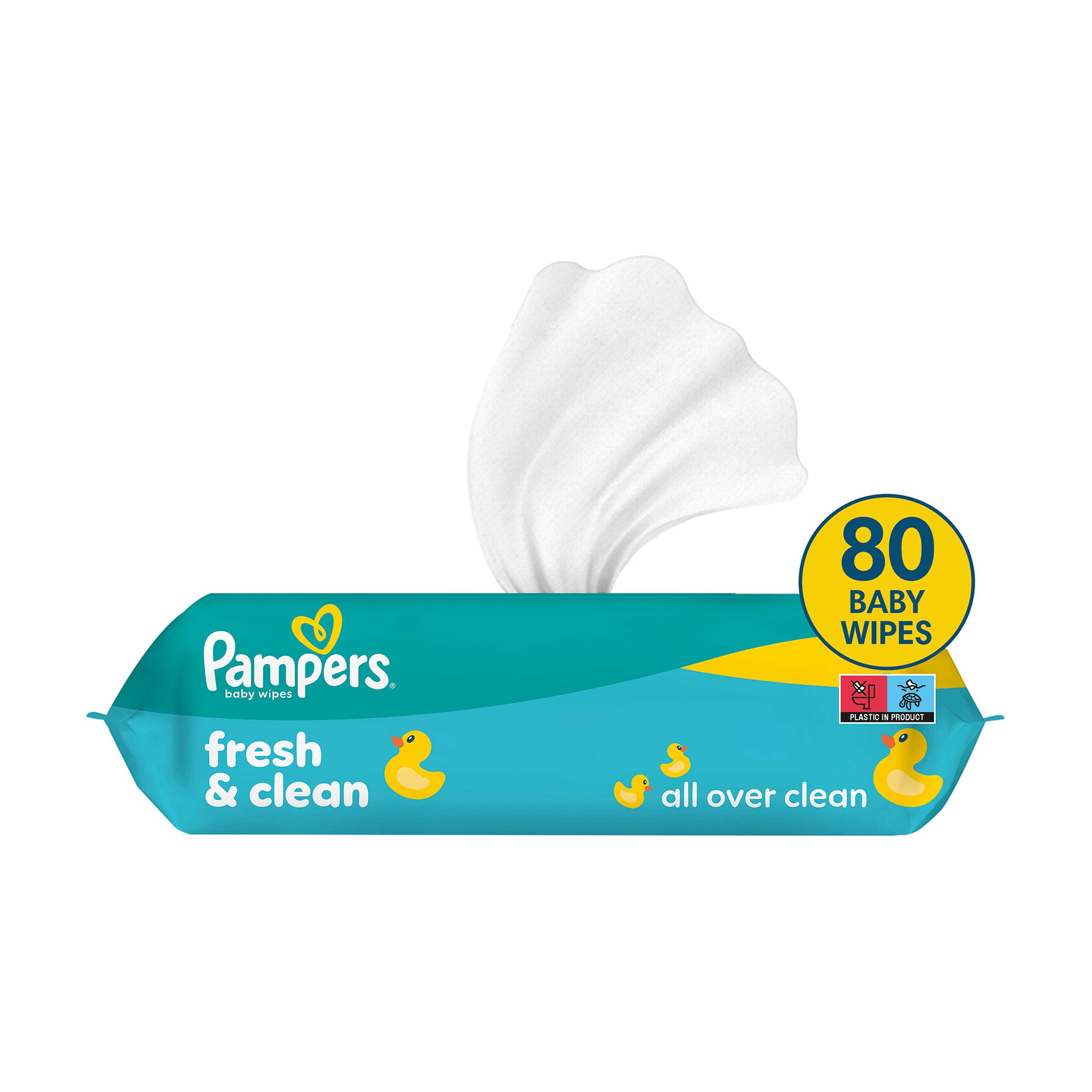 Дитячі вологі серветки Pampers Fresh Clean, 80 шт
