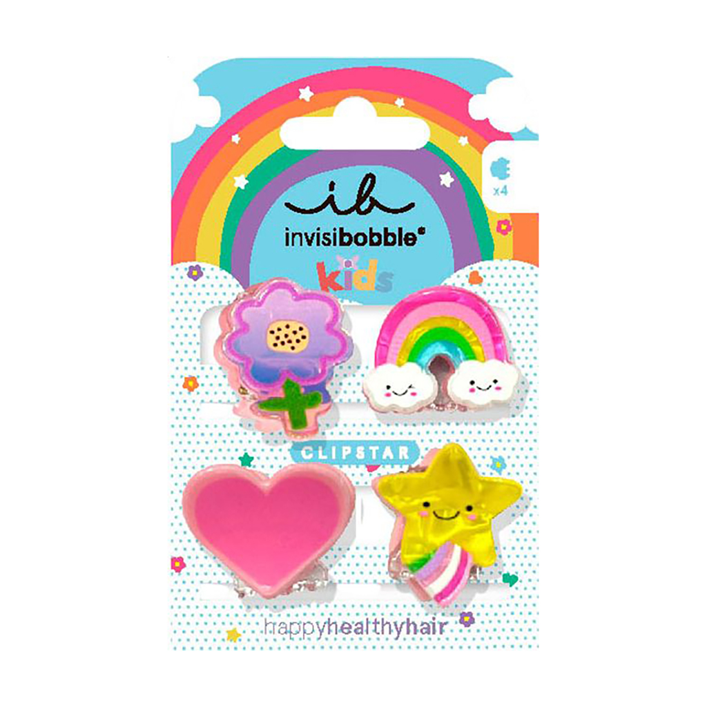 Дитячі заколки для волосся Invisibobble Clipstar Kids Happy World, 4 шт