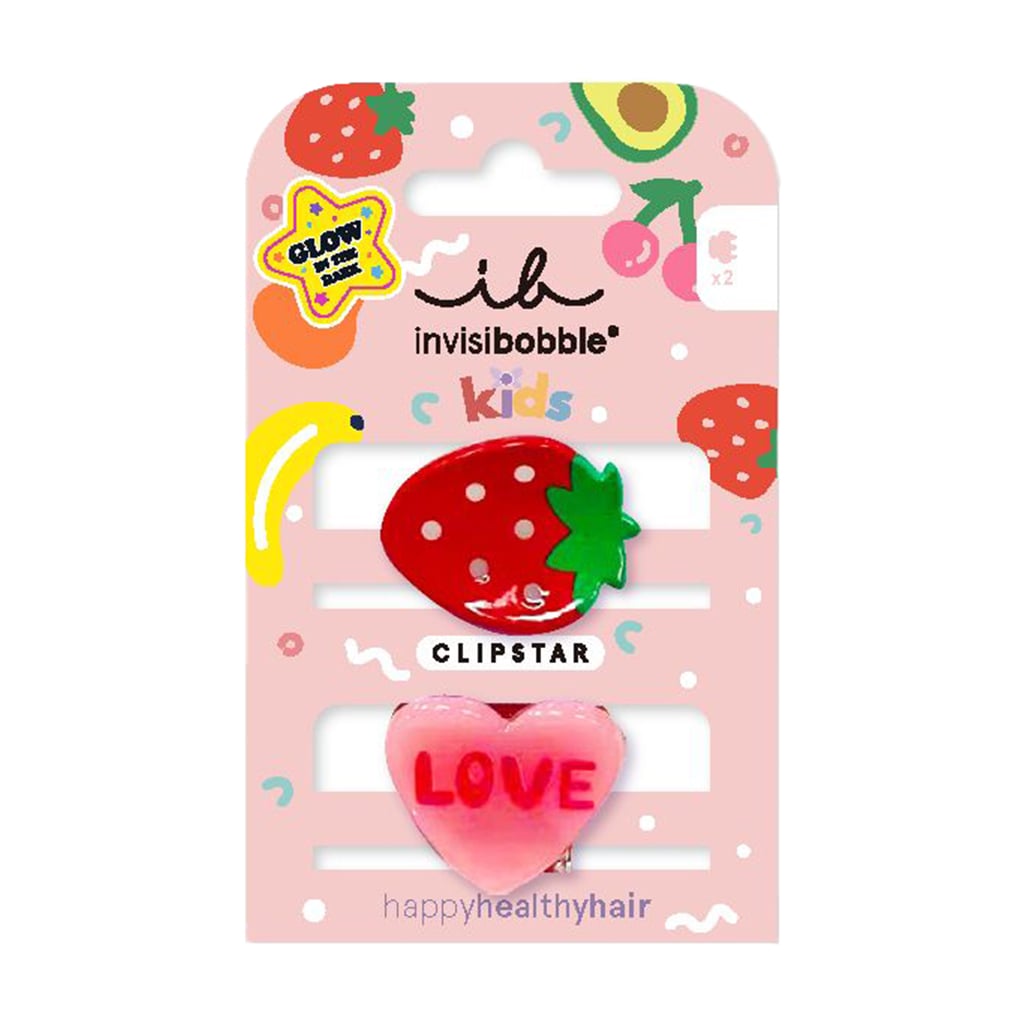 Дитячі заколки для волосся Invisibobble Glow Clipstar Kids Frutti Strawberry, 2 шт