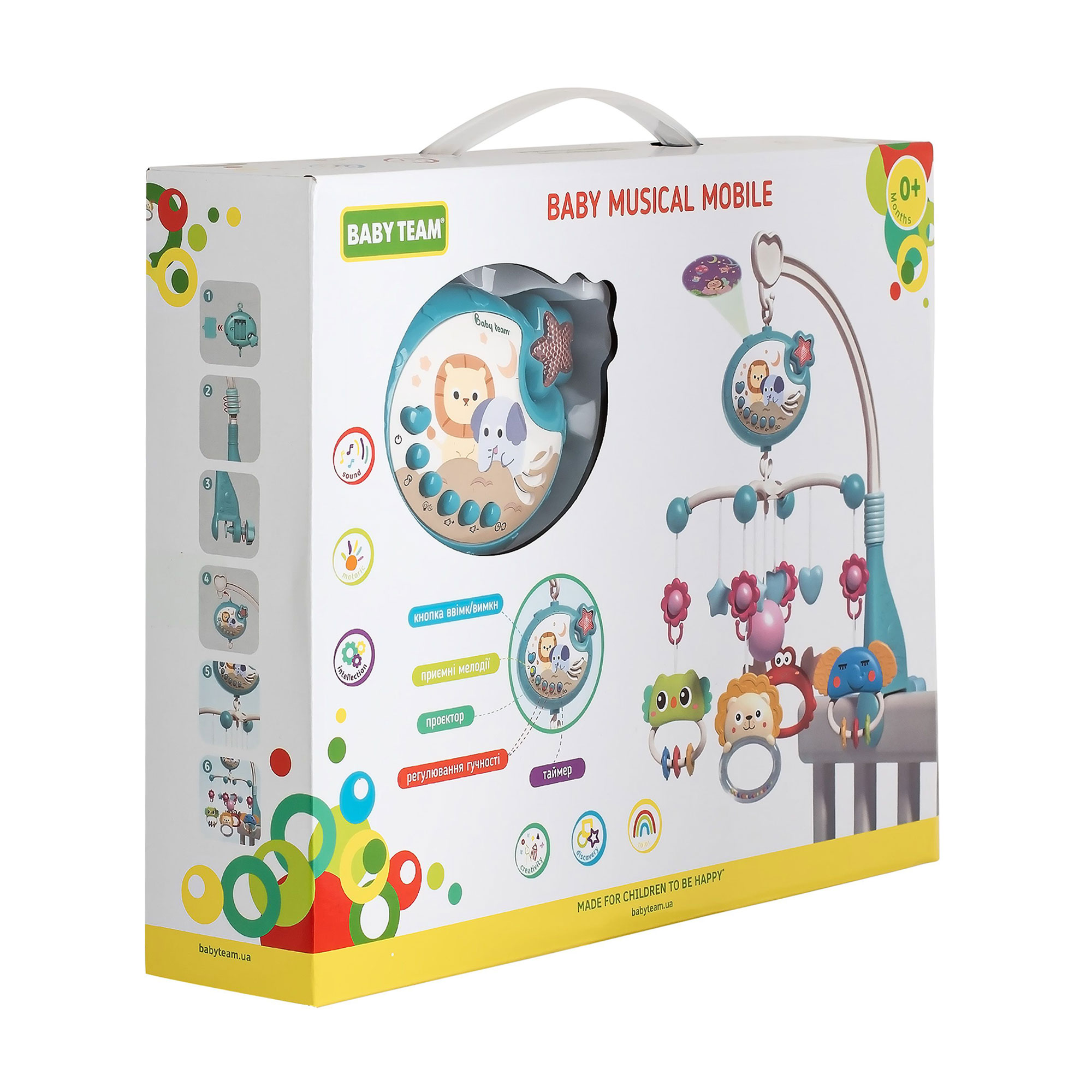Дитячих музичний мобіль Baby Team Baby Musical Mobile, від народження (8563)