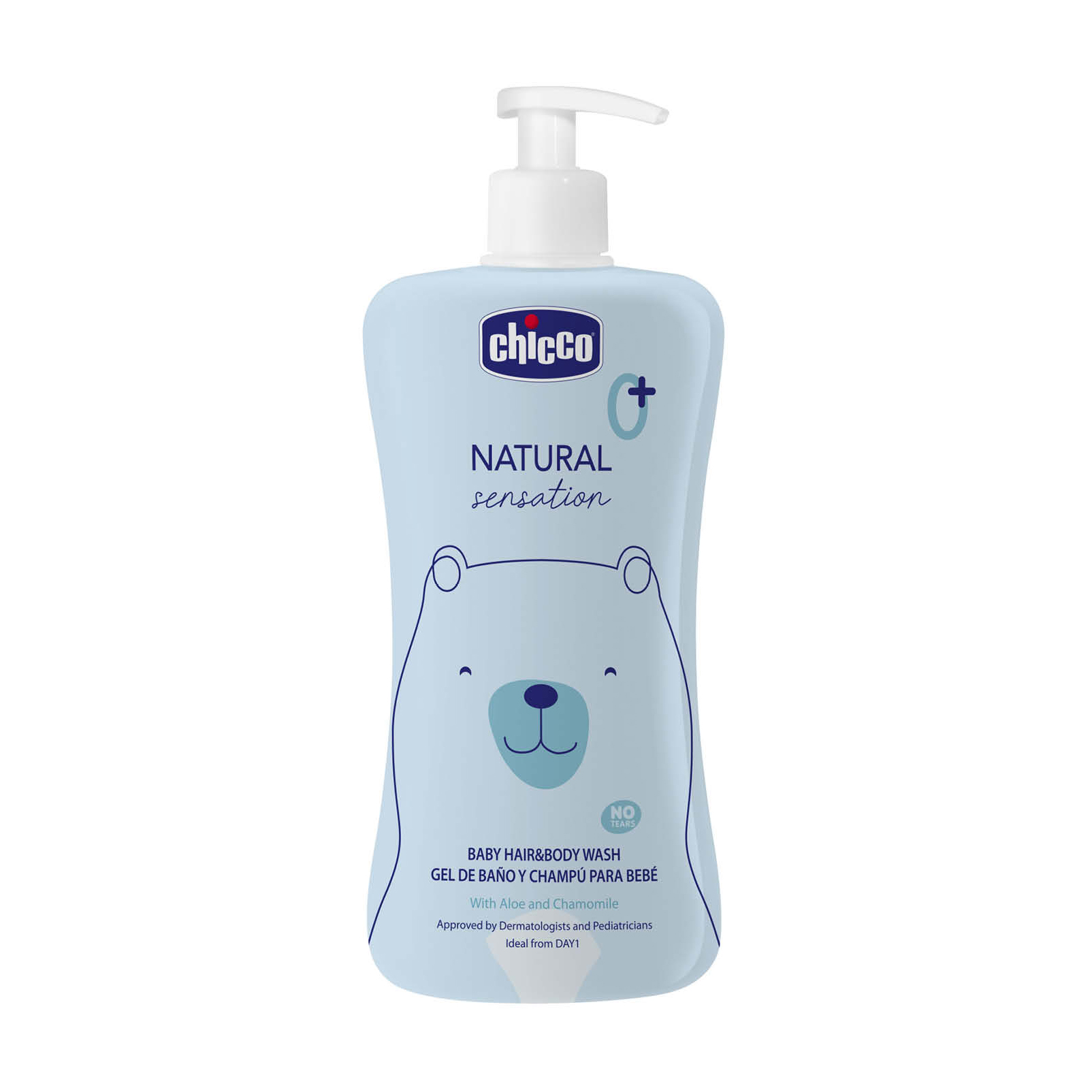 Дитячий гель-шампунь Chicco Natural Sensation Baby Hair &amp; Body Wash з алое вера та ромашкою, 500 мл