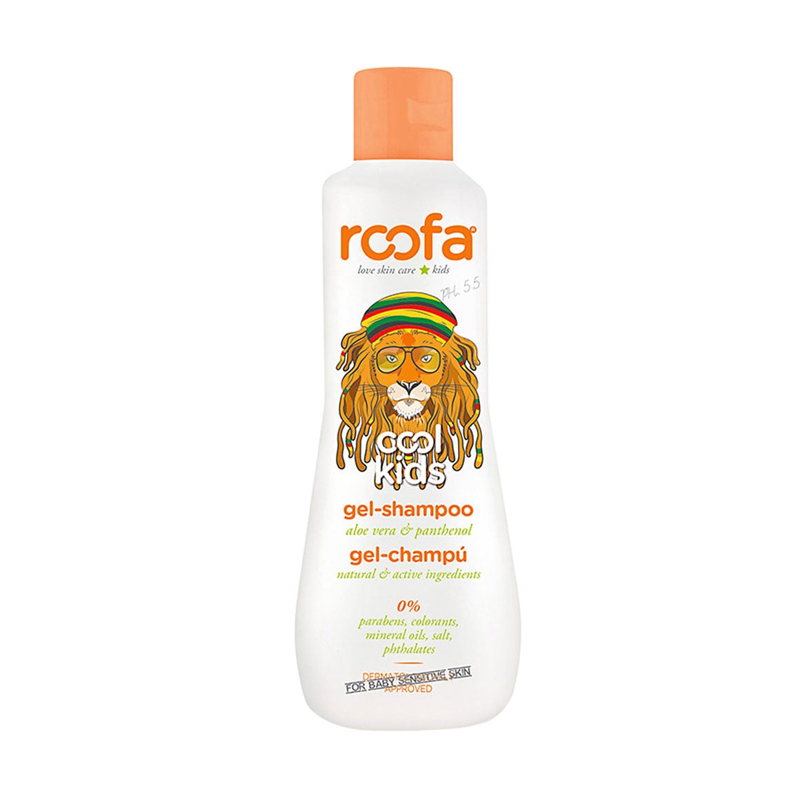Дитячий гель-шампунь для тіла Roofa Cool Kids Gel Shampoo з алое вера та пантенолом, 300 мл