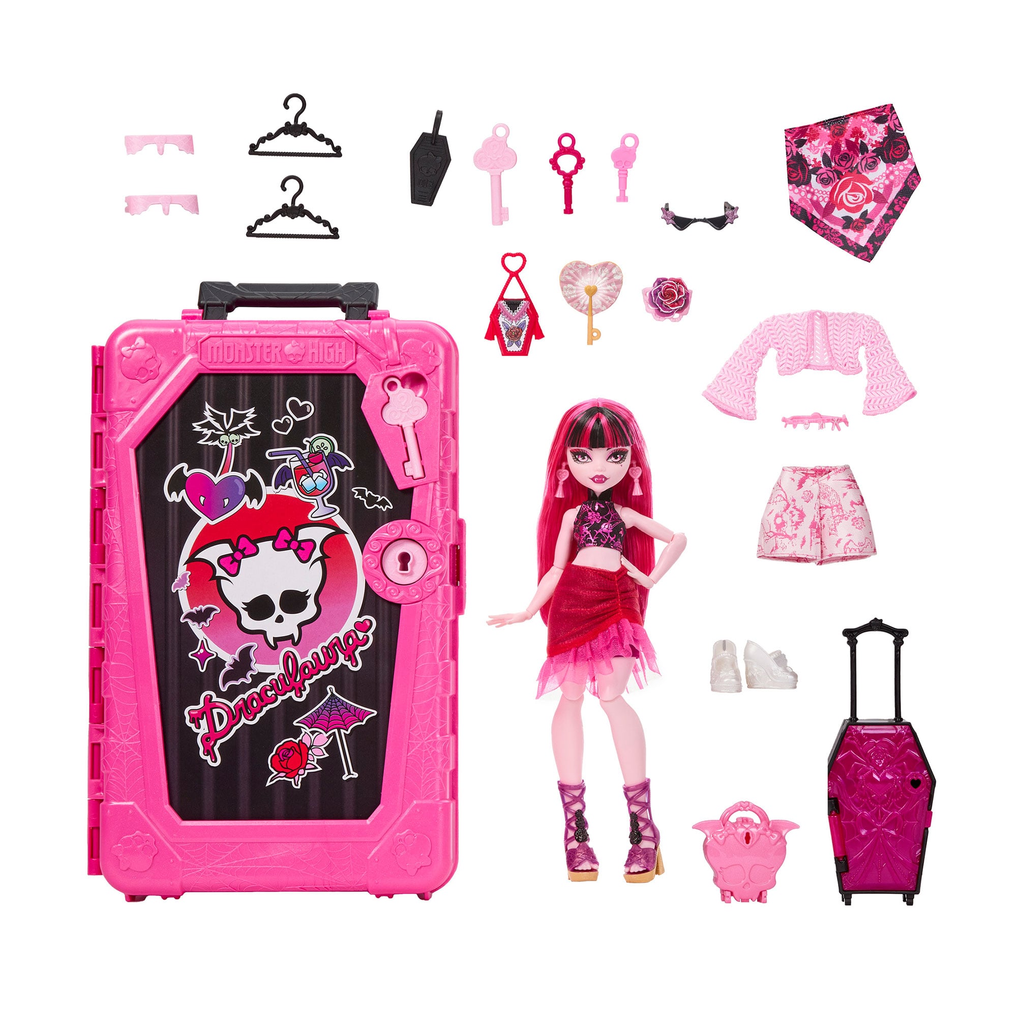Дитячий ігровий набір-сюрприз Monster High Кошмарні канікули Жахо-секрети Дракулори, від 4 років, 19 сюрпризів (JDR50)