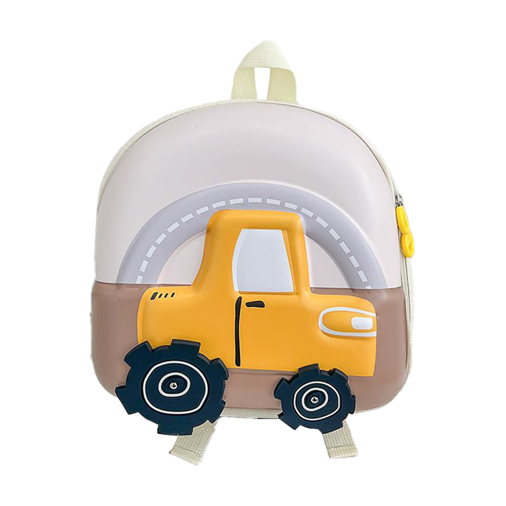 Дитячий каркасний рюкзак Little Cow Жовтий трактор, 25*26*11 см (25IMS003)