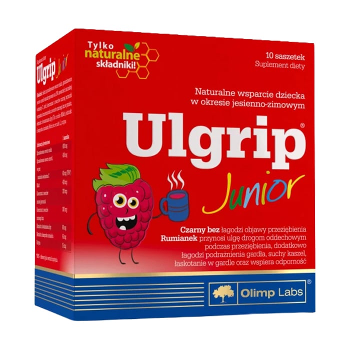 Дитячий комплекс для підтримки імунітету Olimp Sport Nutrition Ulgrip Junior зі смаком малини, 10 саше