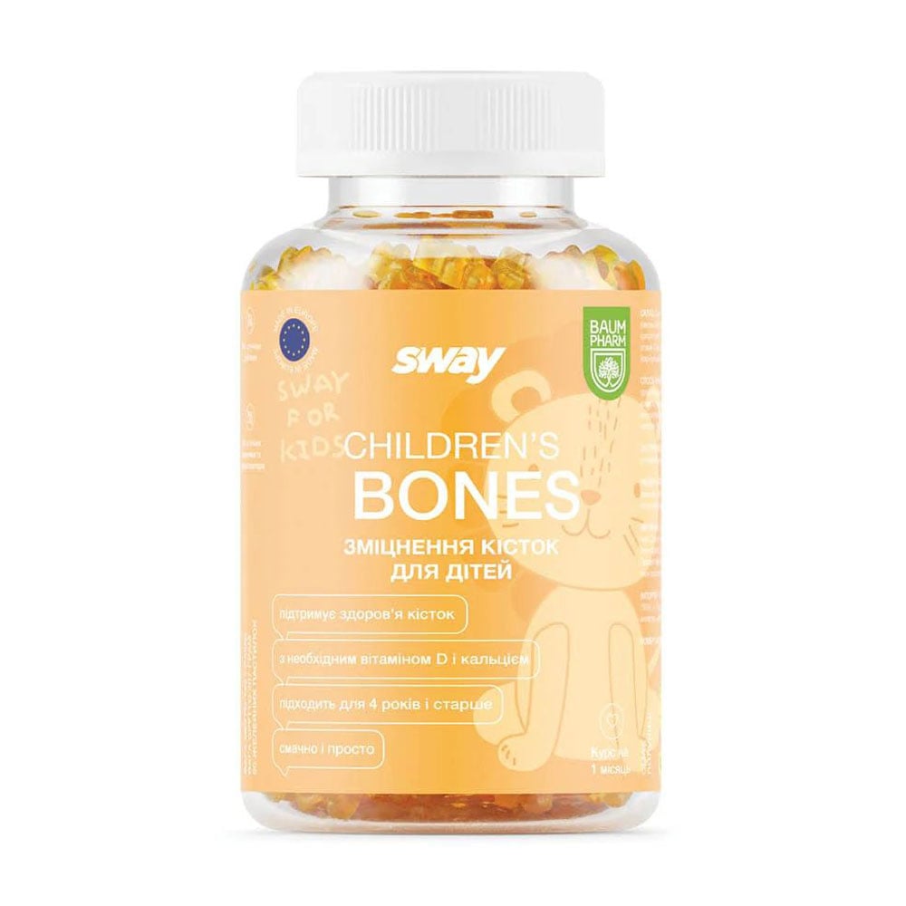 Дитячий комплекс Зміцнення кісток Baum Pharm Sway Children's Bones, 60 желейних пастилок