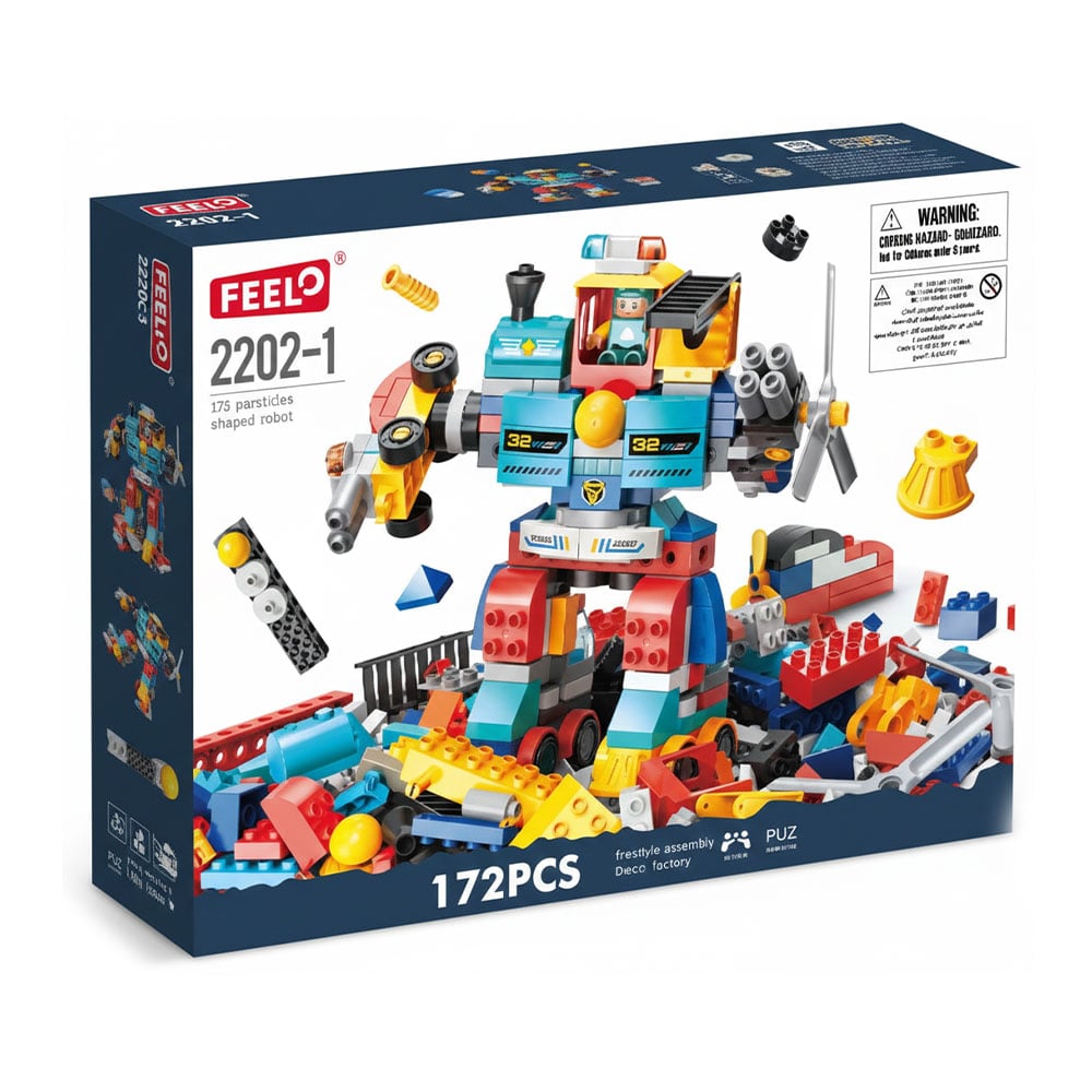 Дитячий конструктор FEELO TOYS Комбінований робот, 172 деталей, від 3 років (FL1199)