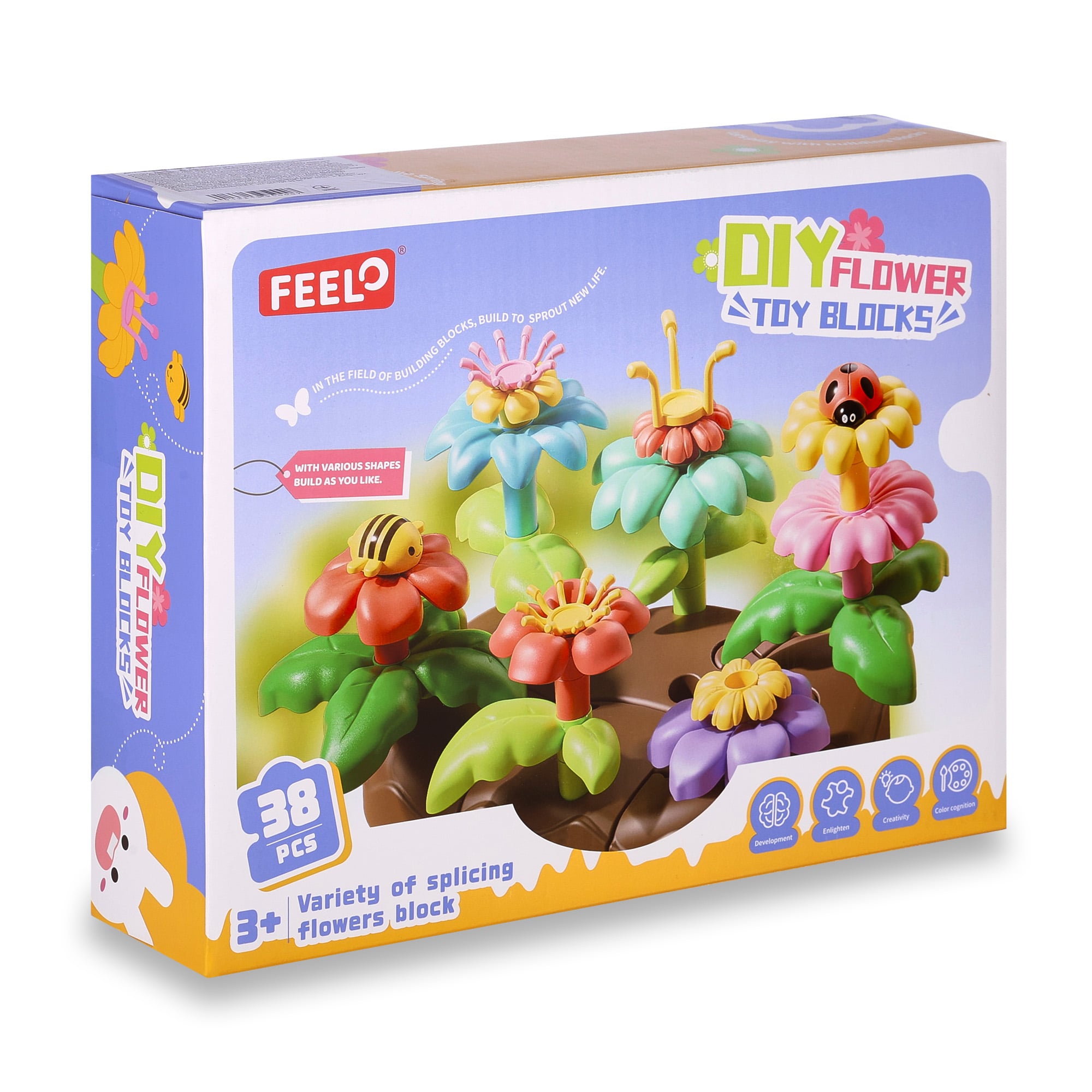 Дитячий конструктор FEELO TOYS Квітковий садочок, 38 деталей, від 3 років (FL3102)
