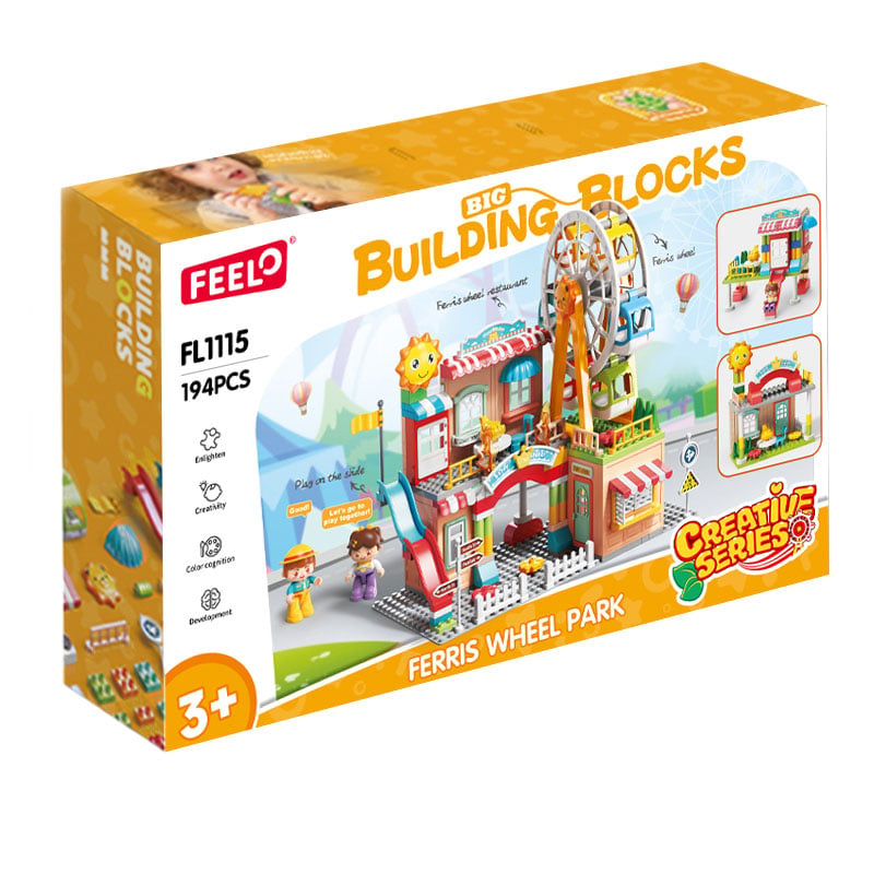Дитячий конструктор FEELO TOYS Парк розваг, 194 деталі, від 3 років (FL1115)